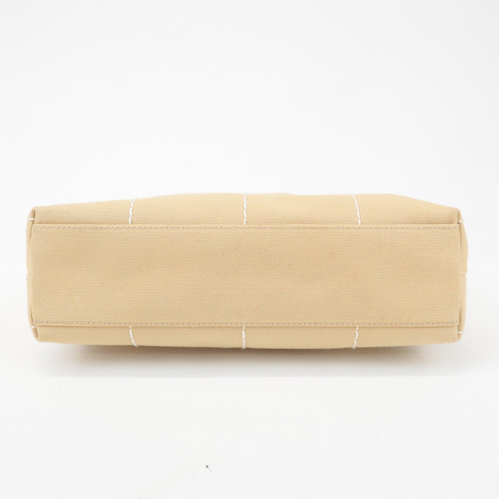 CHANEL Wild Stich Canvas Shoulder Bag Hand Bag Beige