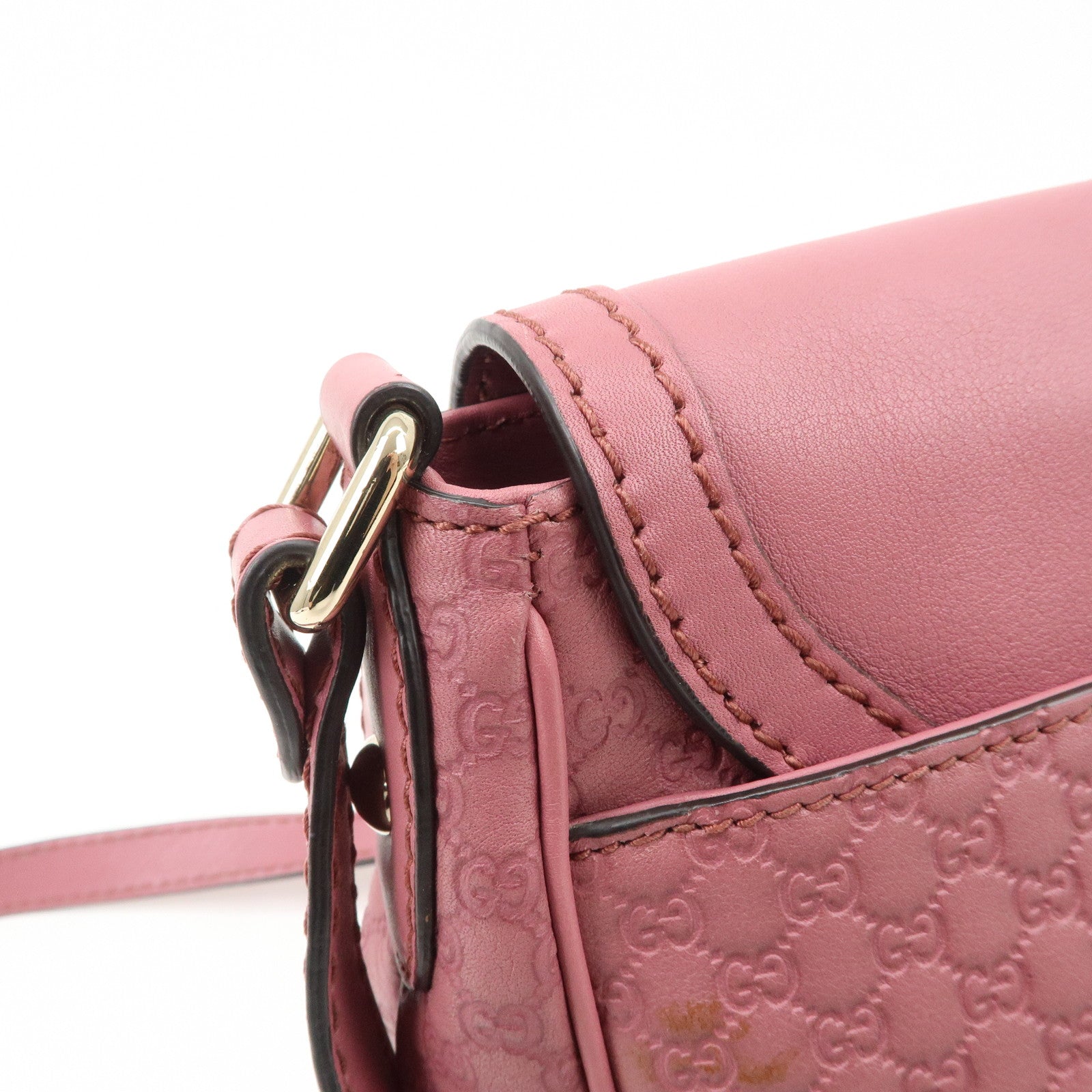 GUCCI Sukey Micro Guccissima Leather Shoulder Bag Pink 193604