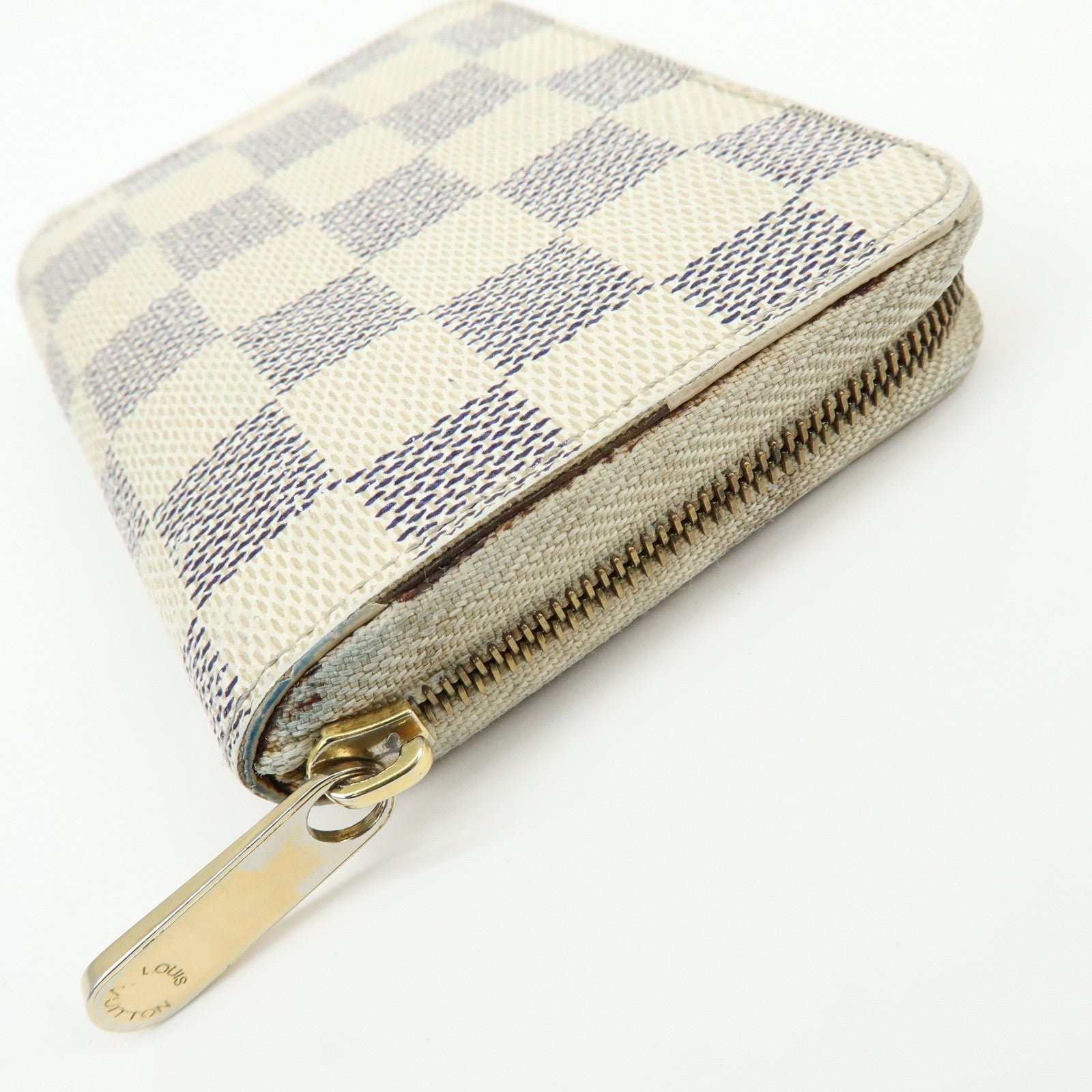 Louis Vuitton Damier Azur Zippy Coin Purse Coin Case Ivory N63069