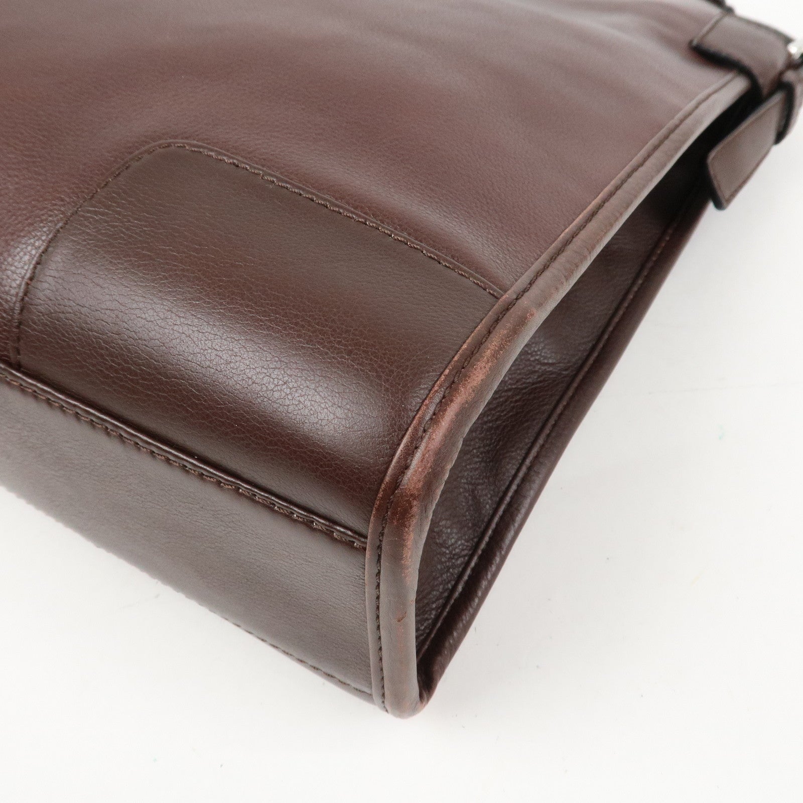 LOEWE Anagram Logo Leather Shoulder Bag Crossbody Bag Brown