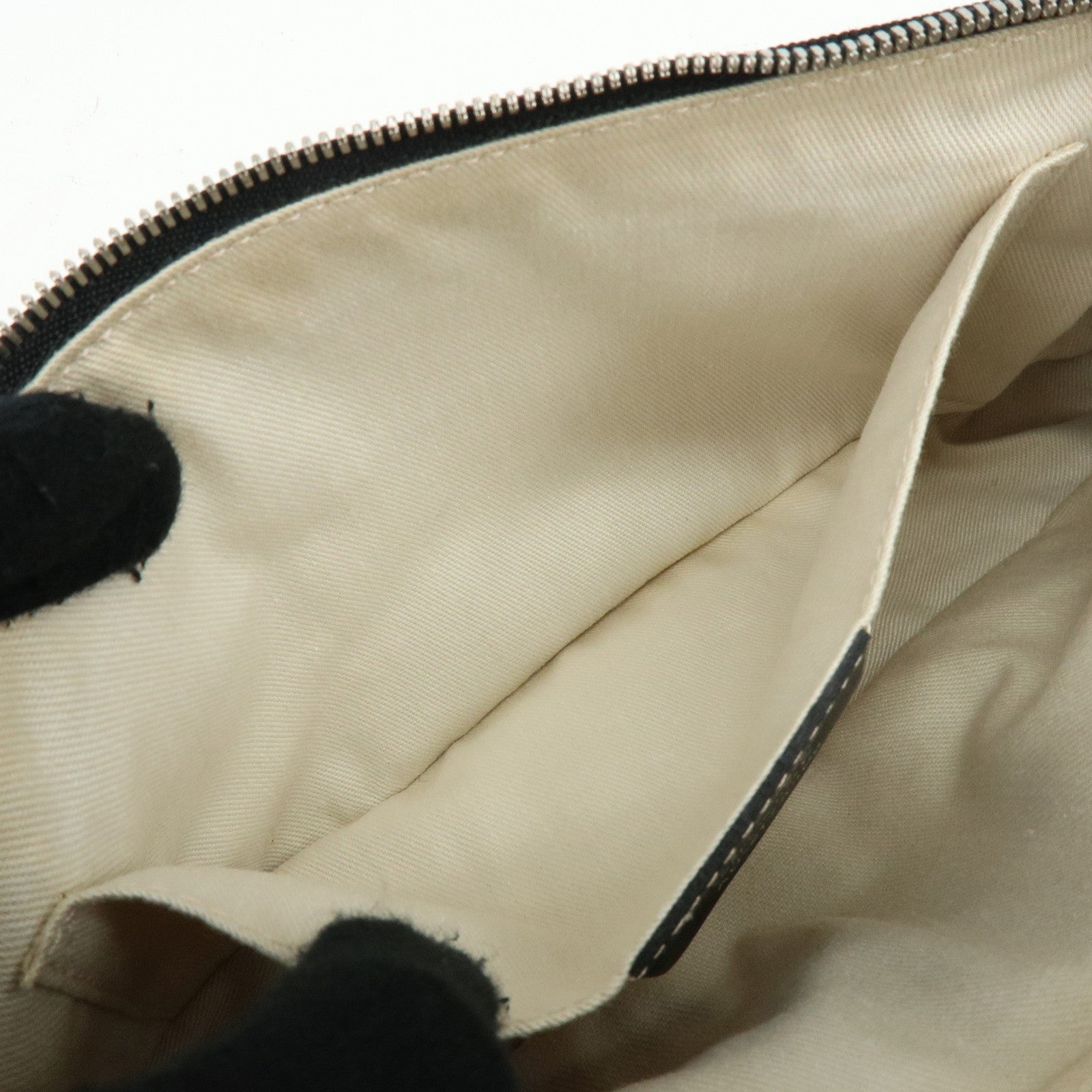 Ferragamo Vara Canvas Leather Side Ribbon Shoulder Bag Black