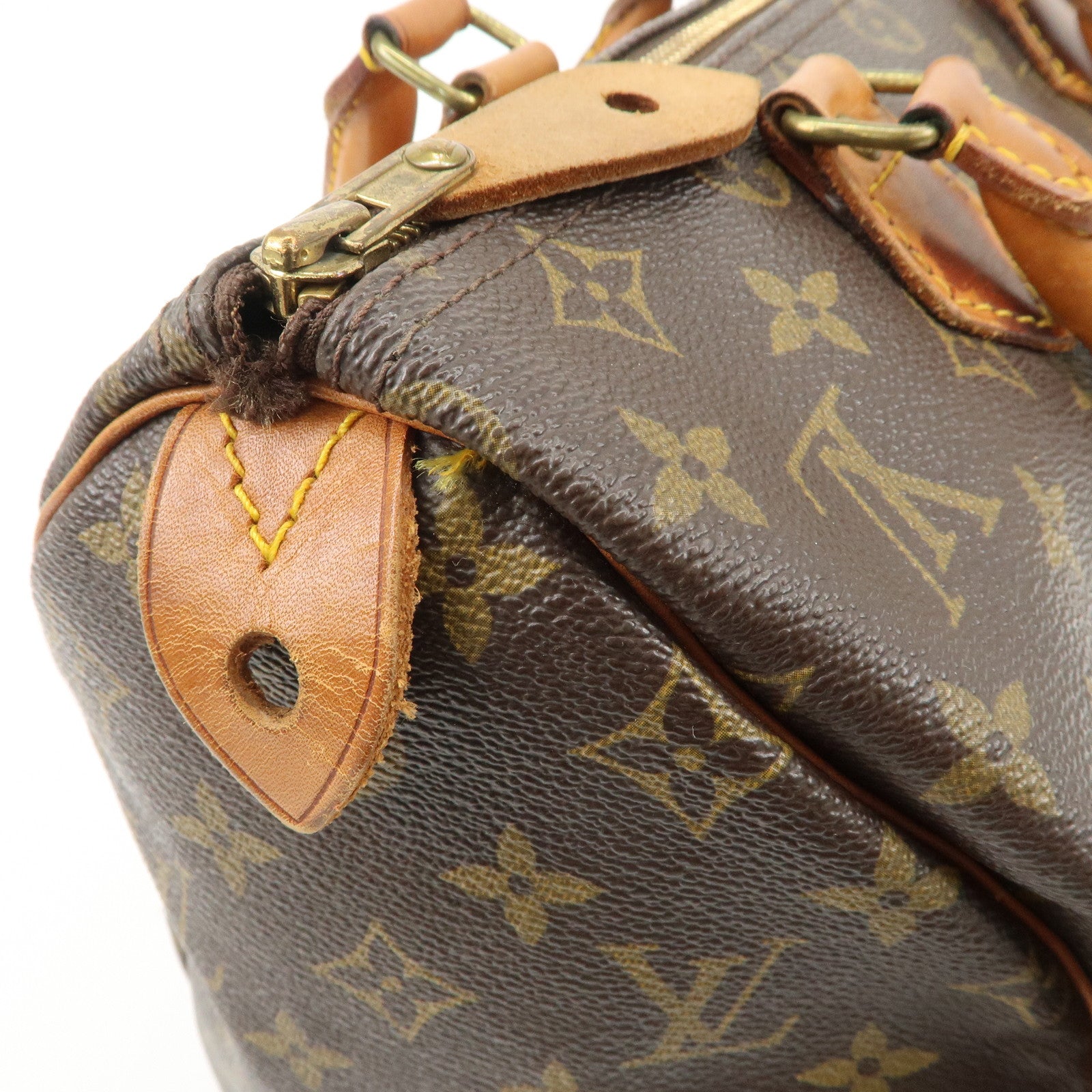 Louis Vuitton Monogram Speedy 30 Hand Bag Boston Bag Brown M41526 Used