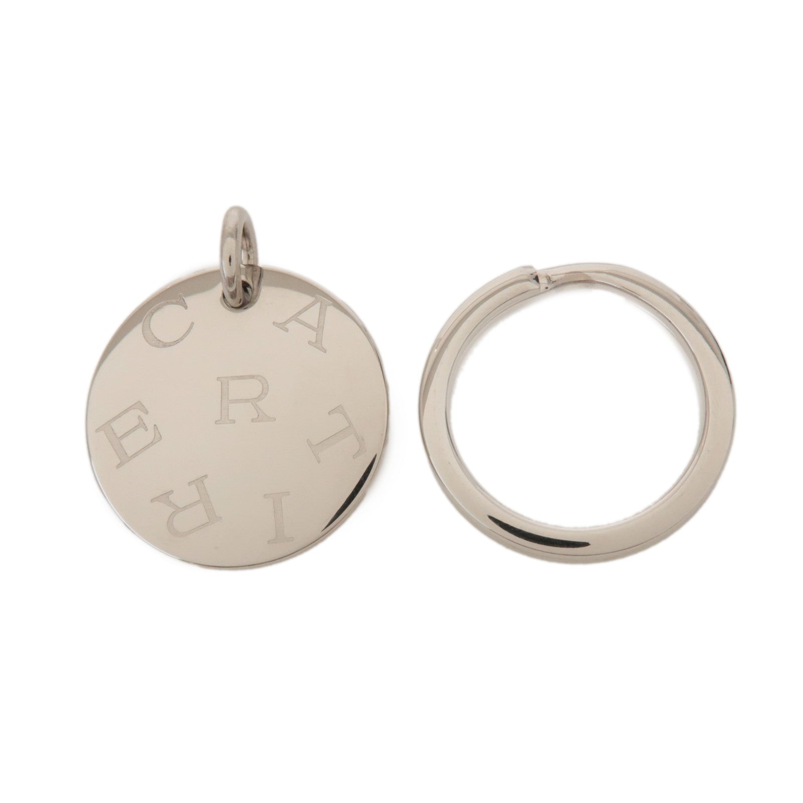 Cartier Stainless Steel Key Charm Key Holder Silver