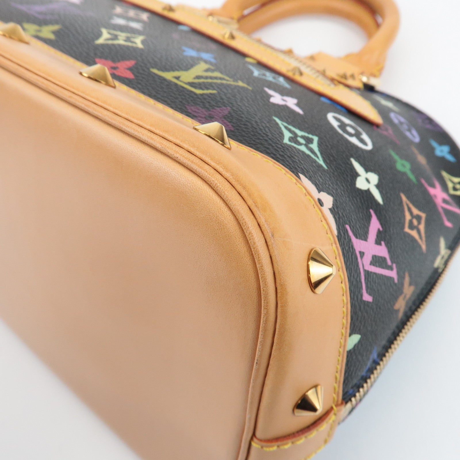Louis Vuitton Monogram Multicolor Alma Hand Bag Noir M92646