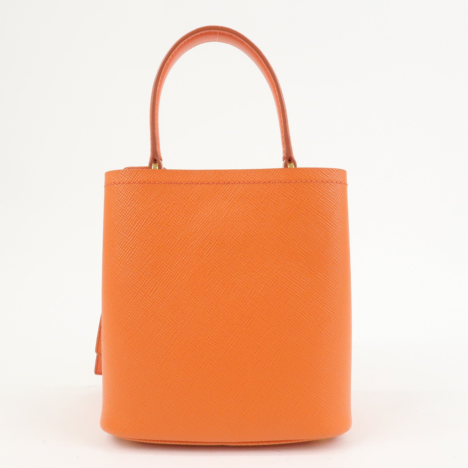 PRADA Panier 2Way Bag Hand Bag Shoulder Bag Orange 1BA217