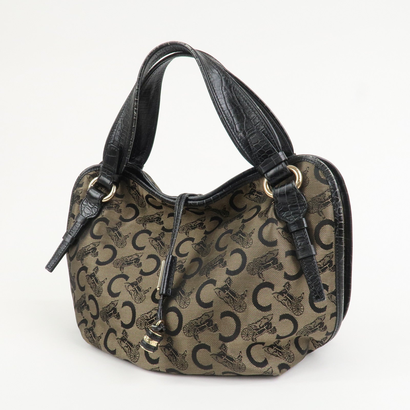 CELINE Bitter Sweet C Macadam Hand Bag Shoulder Bag Brown