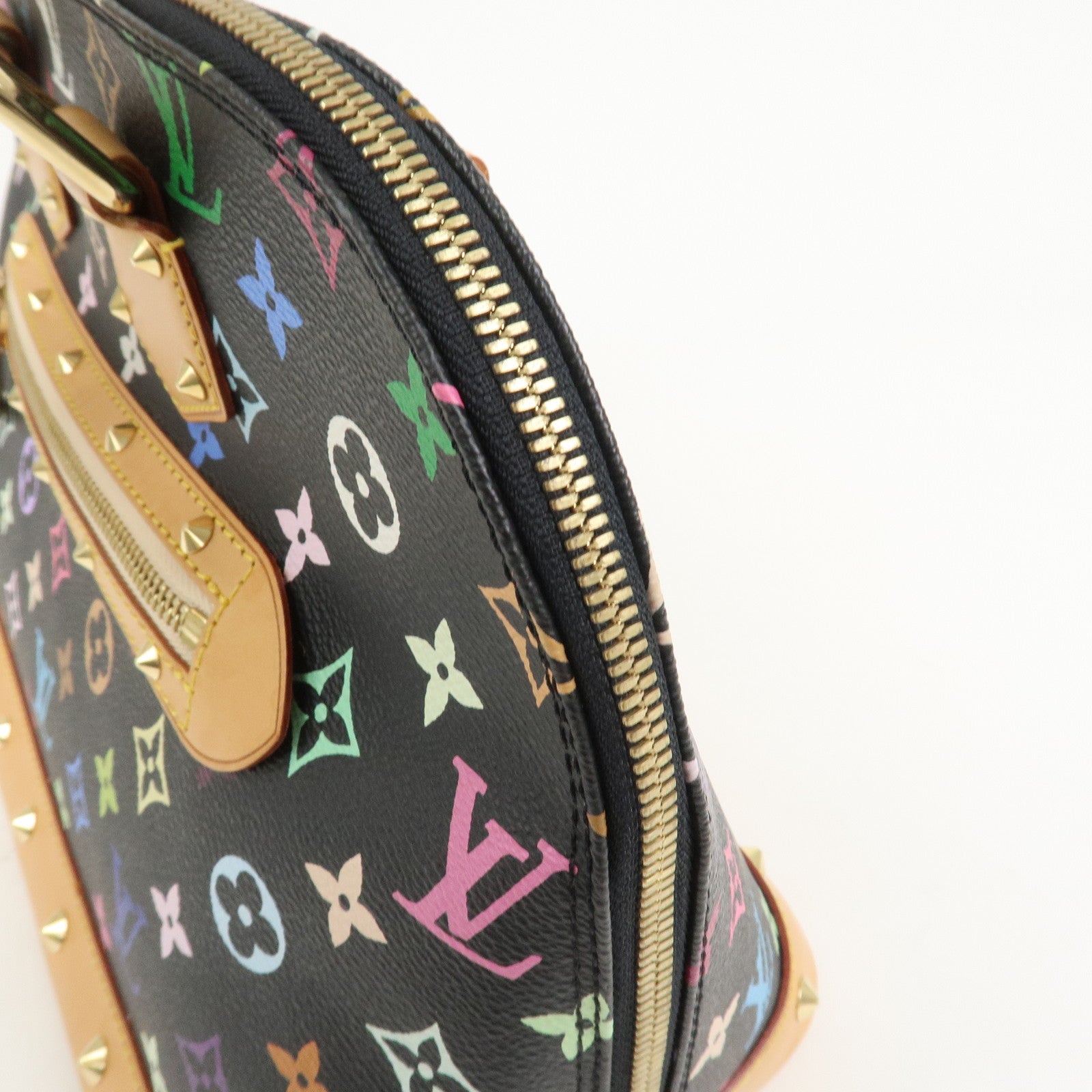 Louis Vuitton Monogram Multicolor Alma Hand Bag Noir M92646