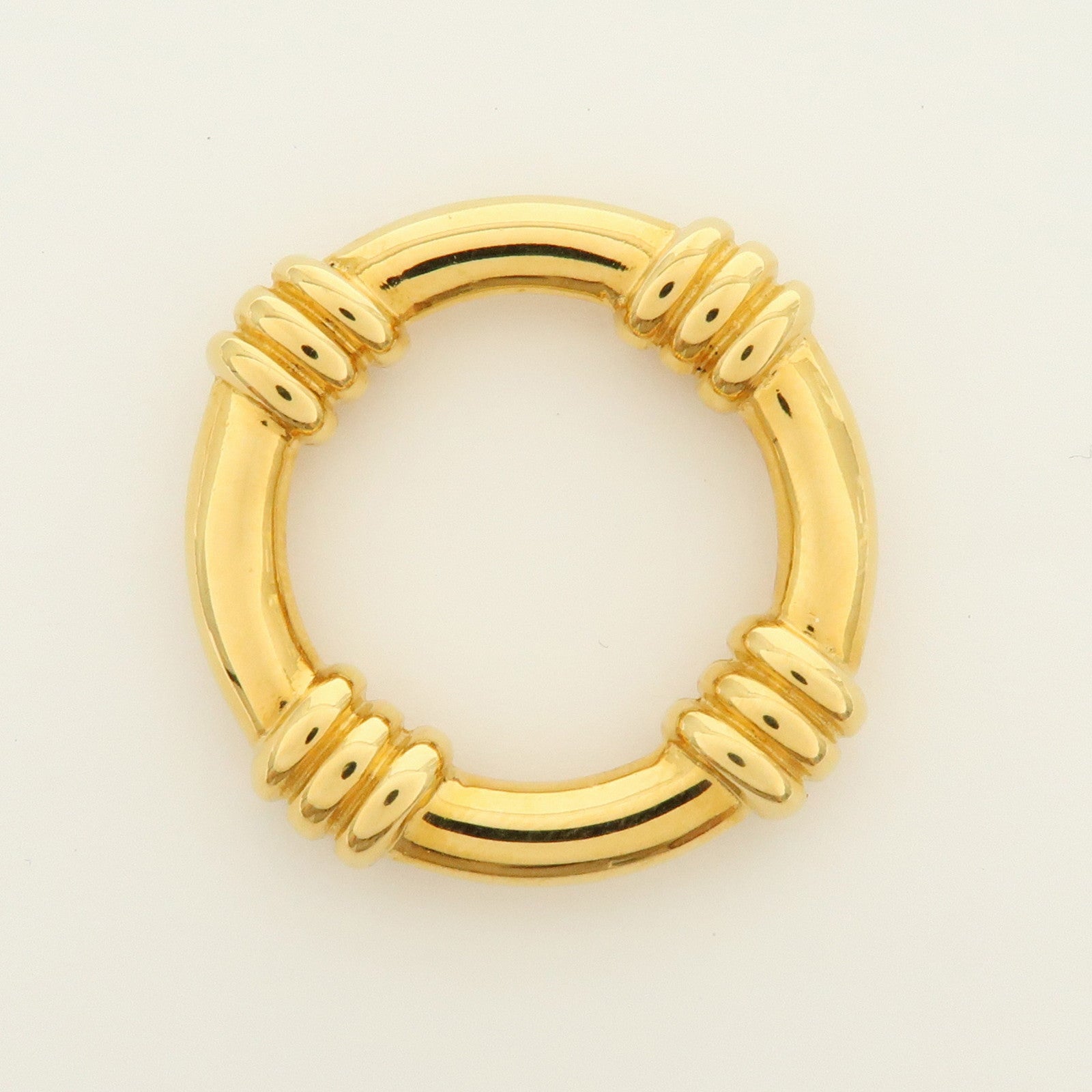 HERMES Boué Metal Scarf Ring Gold