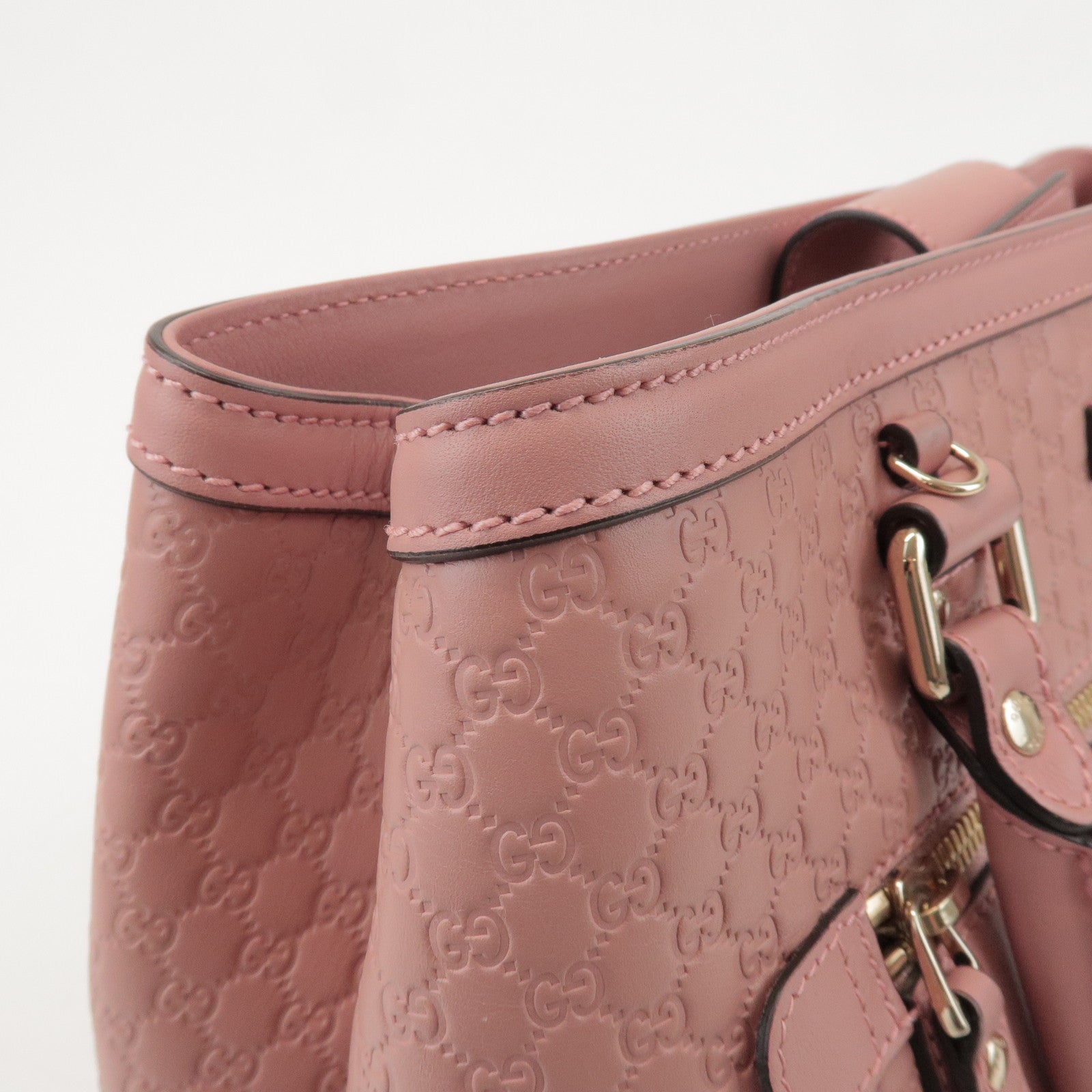 GUCCI Guccissima Leather 2Way Hand Bag Shoulder Bag Pink 510291