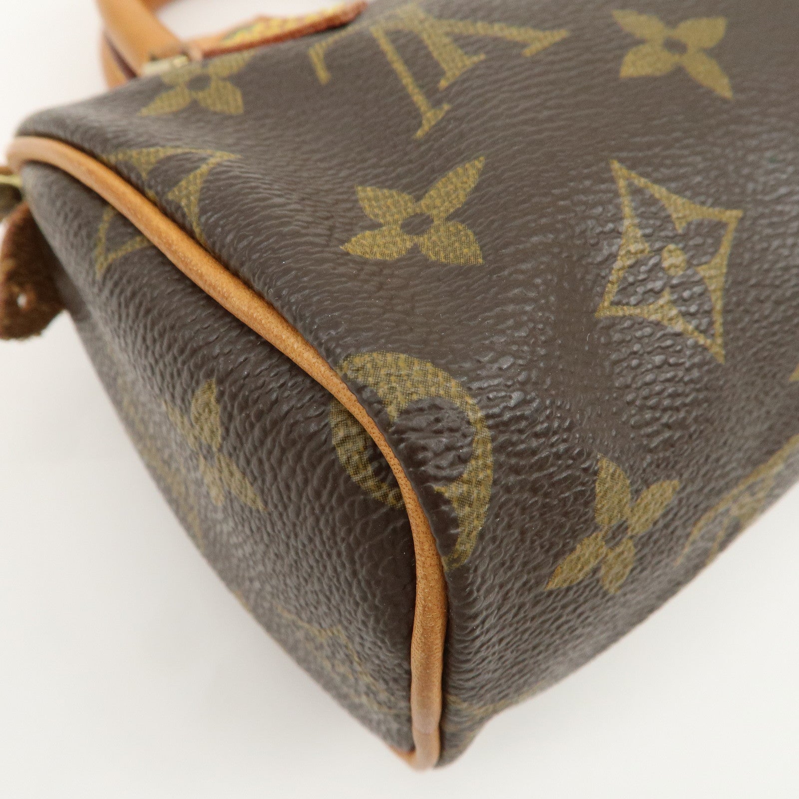 Louis Vuitton Monogram Mini Speedy Hand Bag Boston Bag Brown M41534