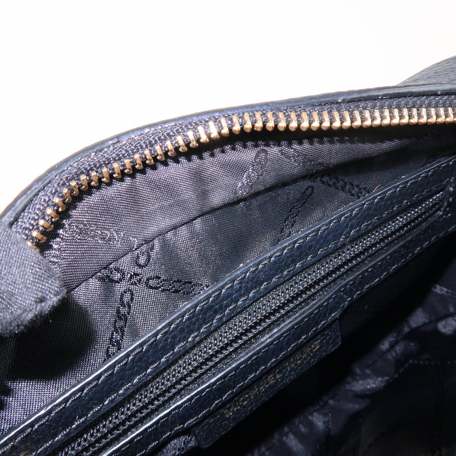 MICHAEL KORS Logo Leather Shoulder Bag Crossbody Bag Black