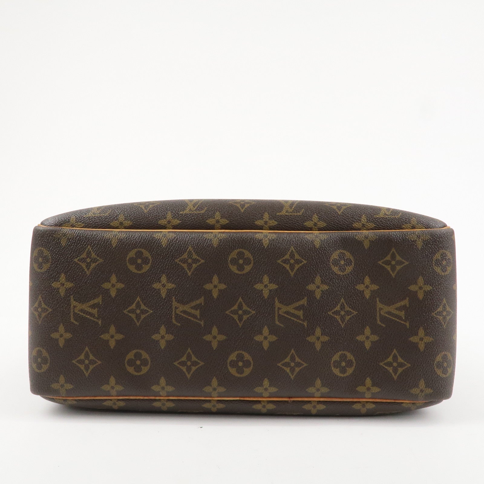 Louis Vuitton Monogram Deauville Hand Bag Brown M47270 Used