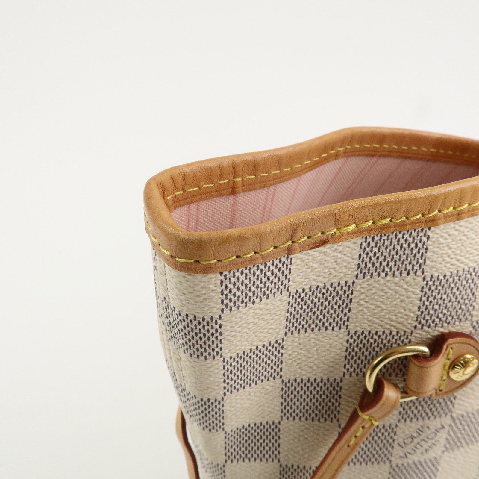 Louis Vuitton Damier Azur Neverfull MM Rose Ballerine N41605 Used