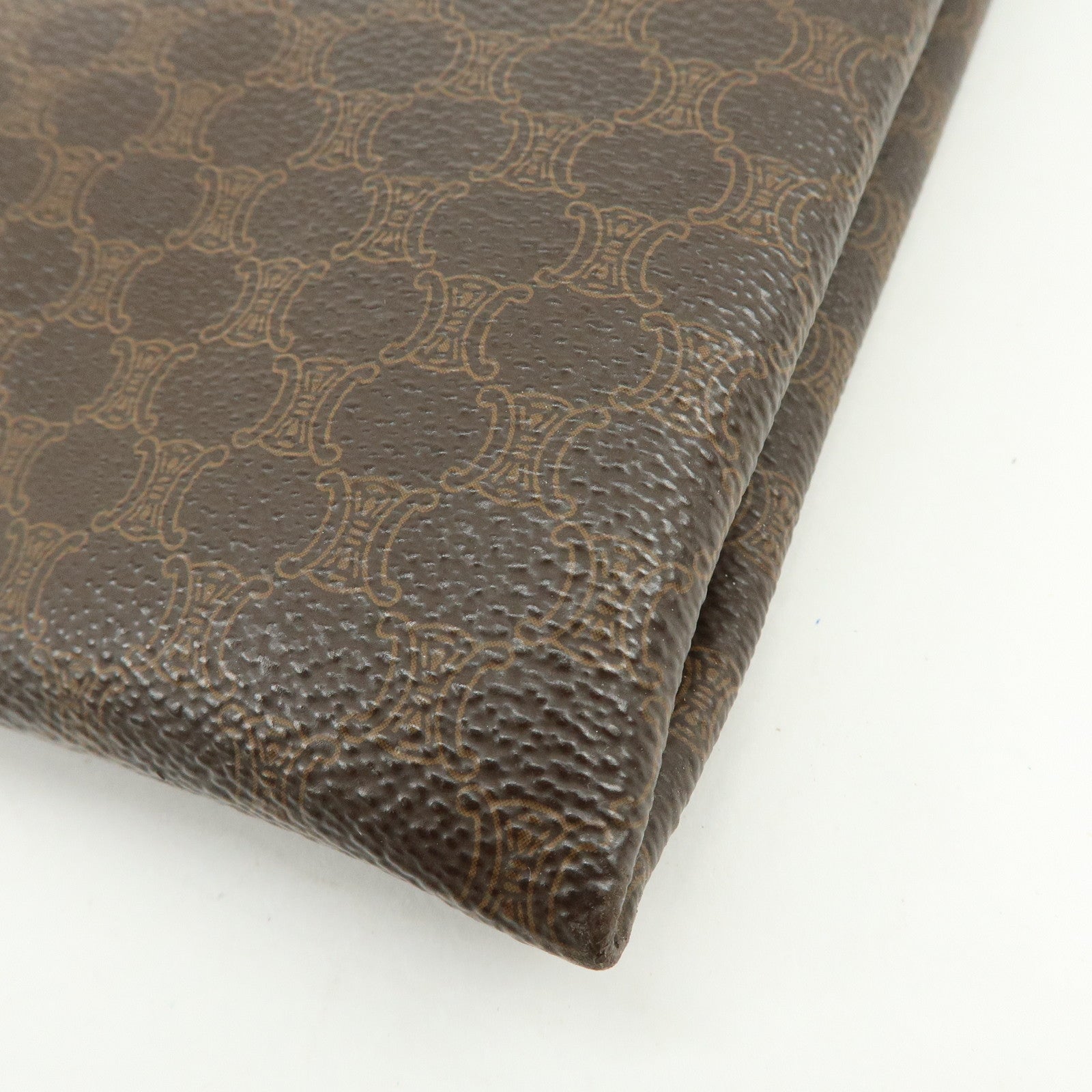 CELINE Macadam PVC Leather Tote Bag Shoulder Bag Brown