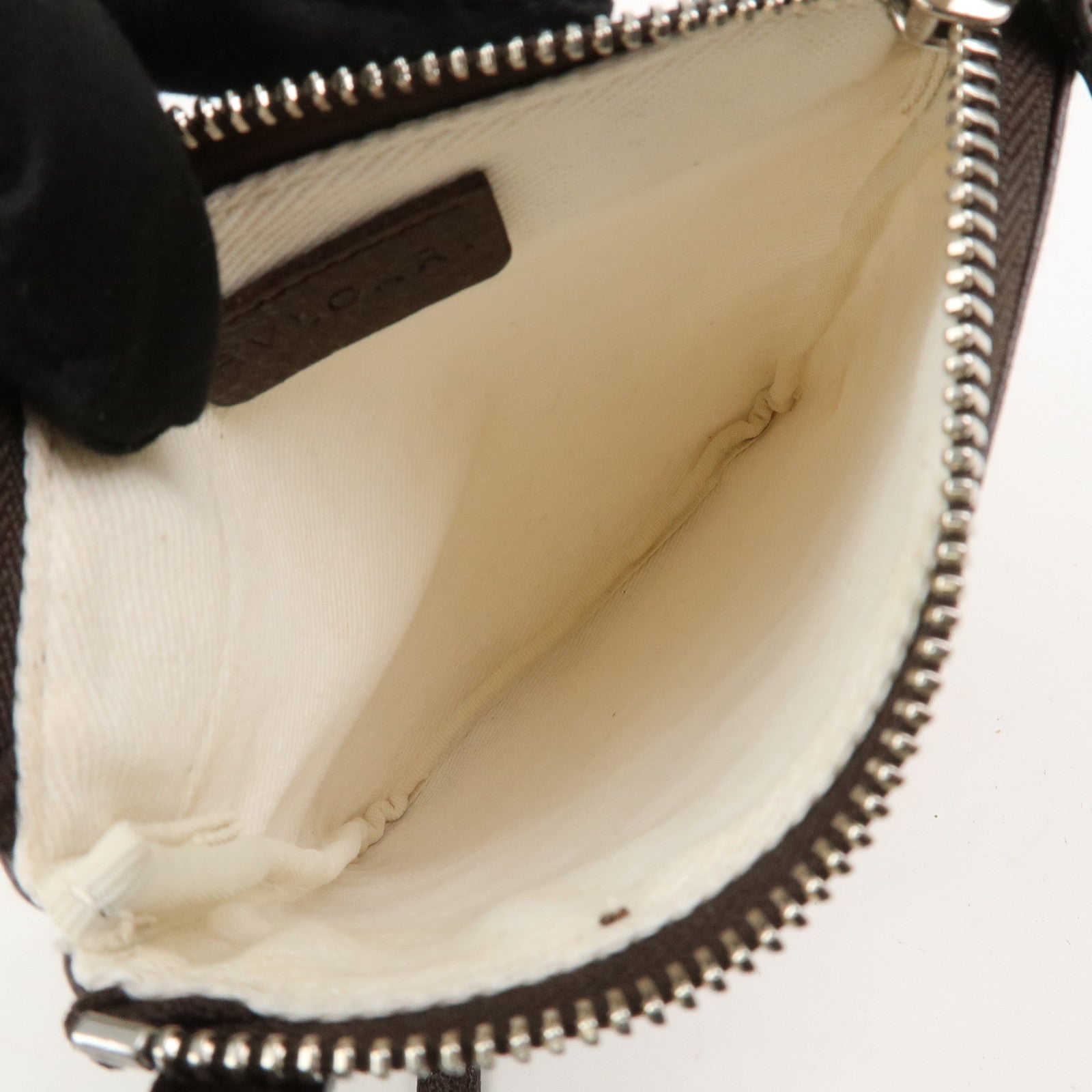 BVLGARI Logo Mania Canvas Leather Shoulder Bag Beige Brown 22588