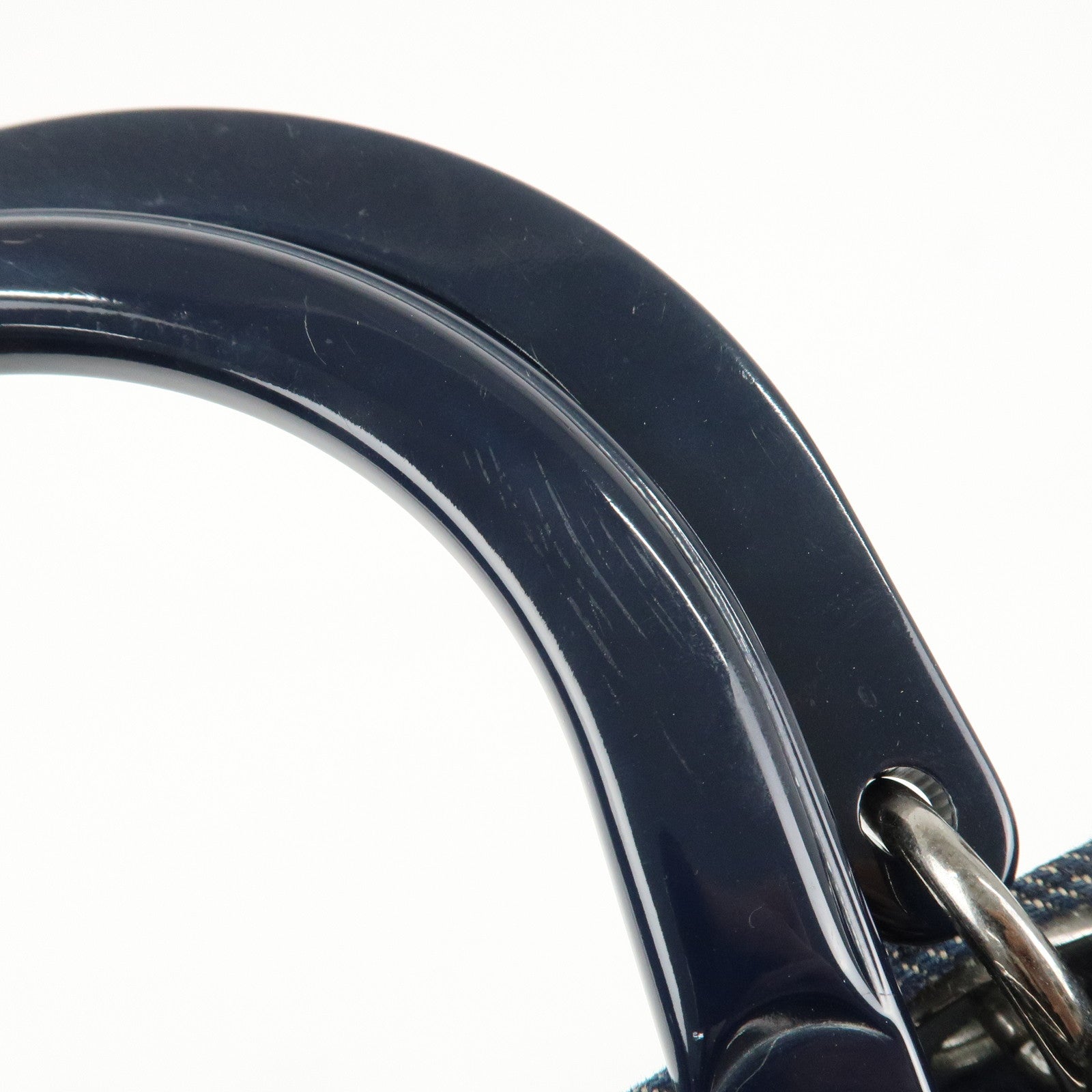 Christian Dior Cannage 2way Denim Tote Bag Navy Used