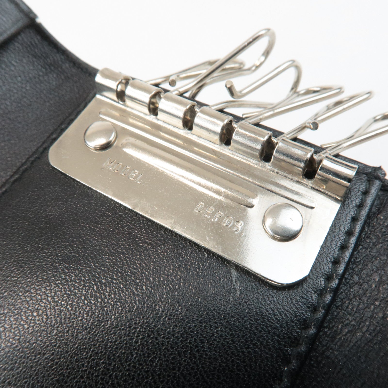 PRADA Triangle Logo Nylon 6 Key Case Key Holder Black M26X Used