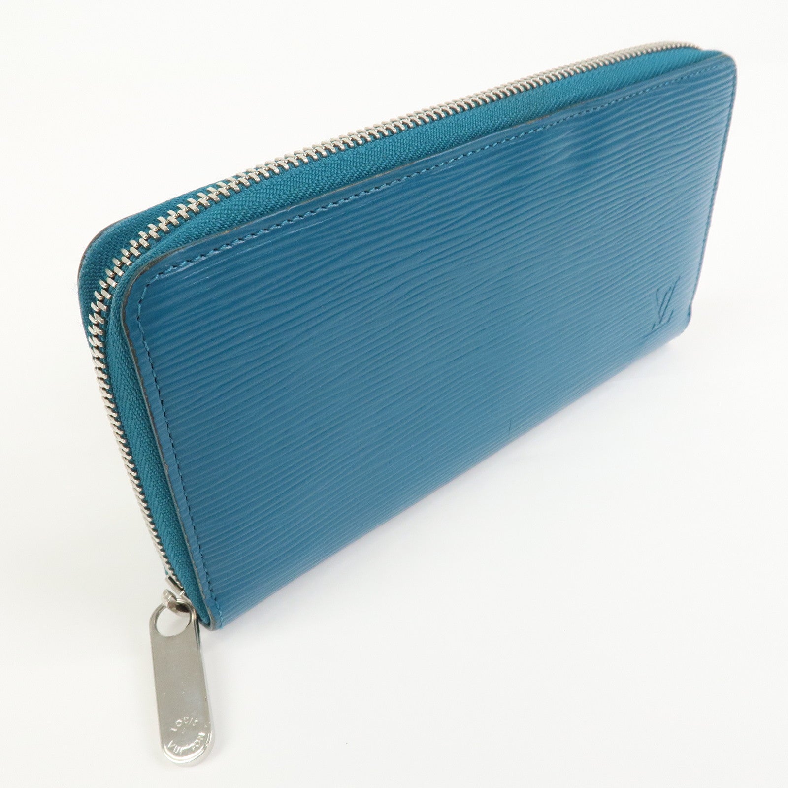 Louis Vuitton Epi Leather Zippy Long Wallet Cyan Blue M60311