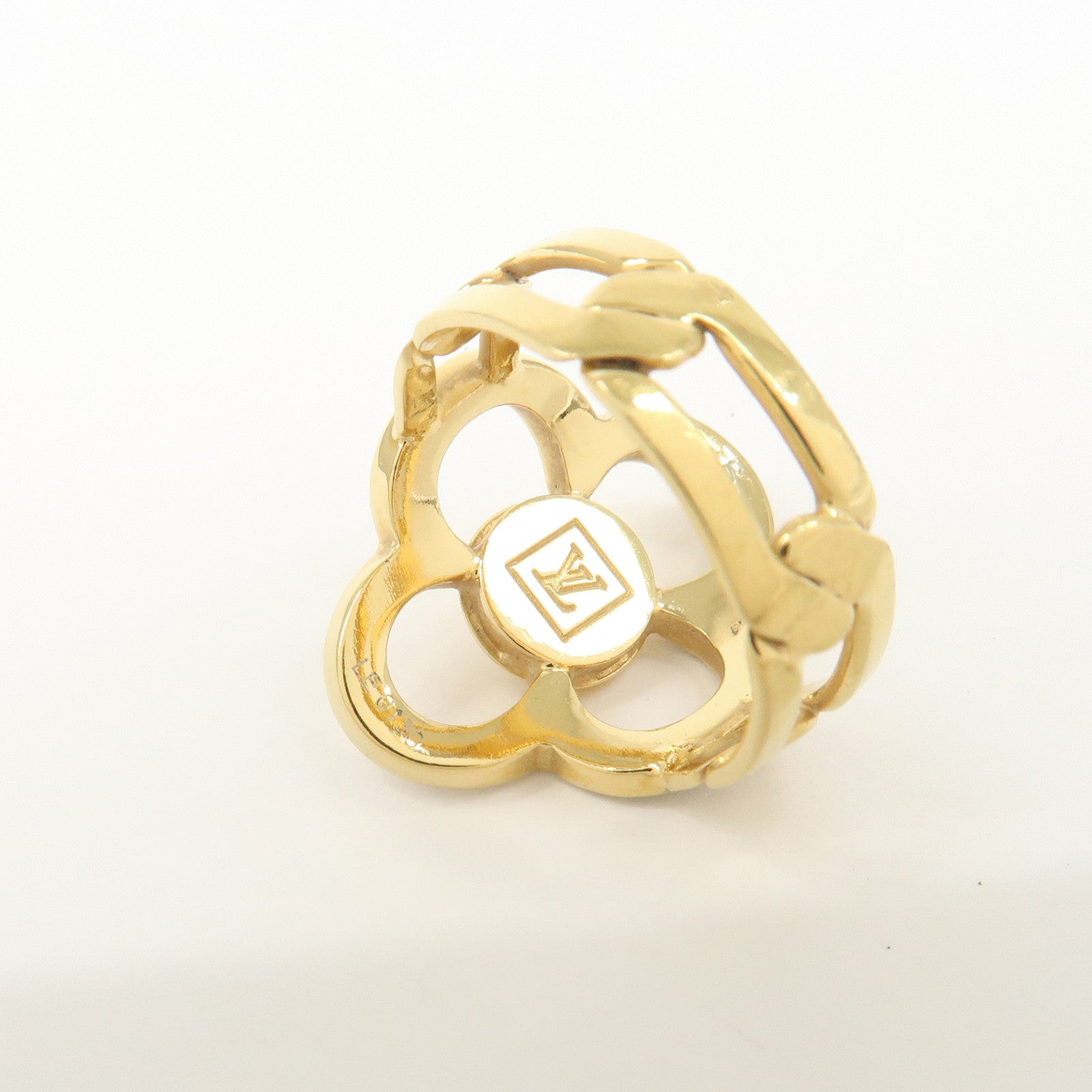 Louis Vuitton Metal Rhinestone Bague Flower Power Metal Ring M66088