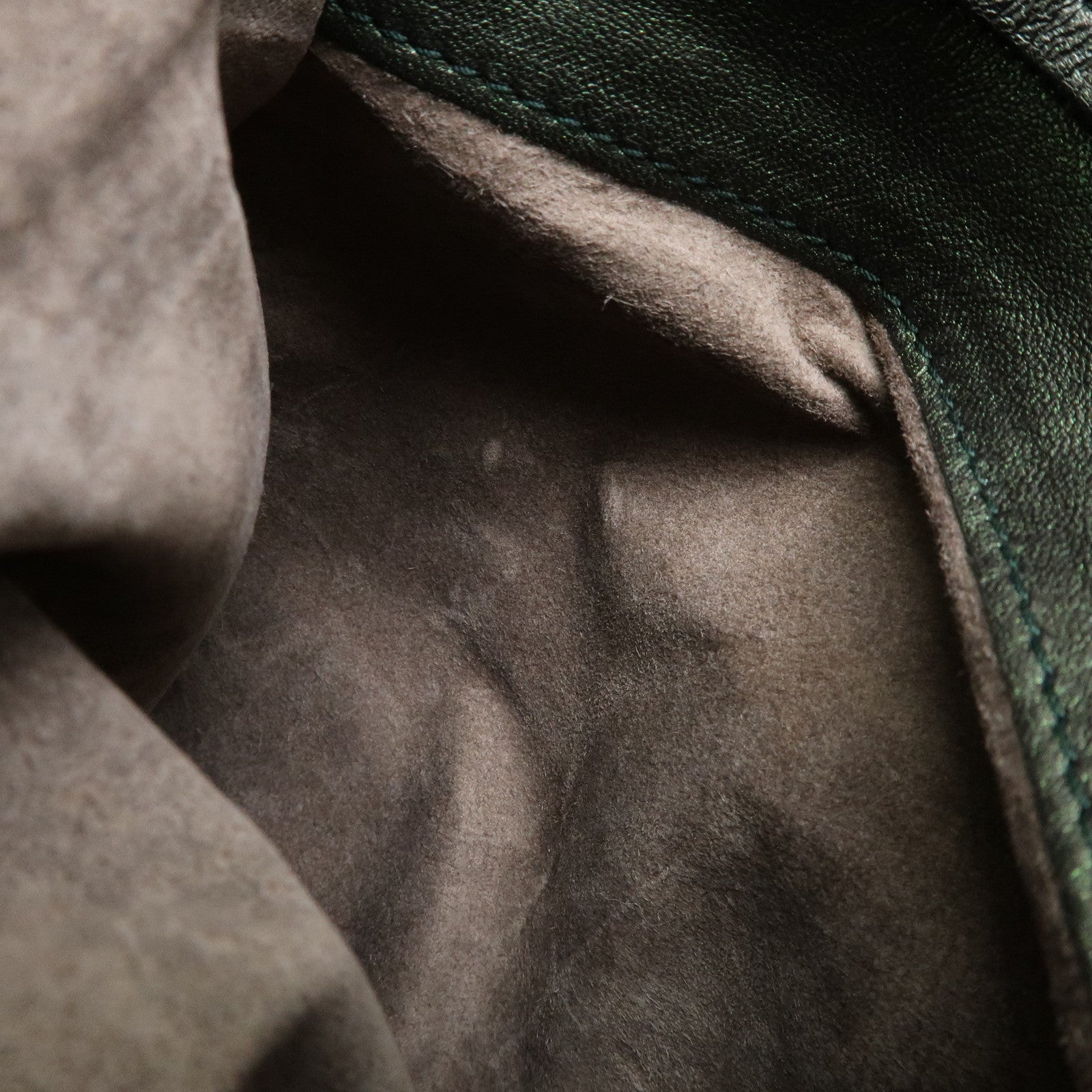 BOTTEGA VENETA Intrecciato Leather Tote Bag Hand Bag Metalic Green