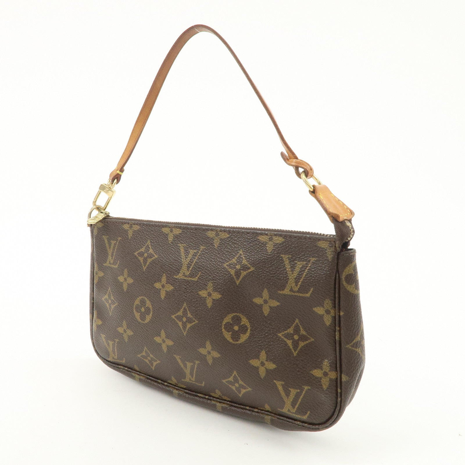 Louis Vuitton Monogram Pochette Accessoires Pouch Hand Bag M51980 Used
