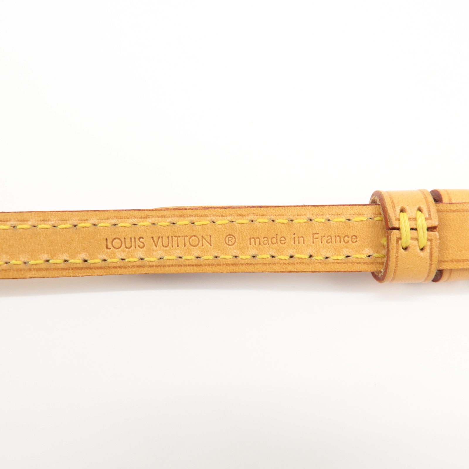 Louis Vuitton Leather Adjustable Shoulder Strap120cm Natural J52314 Used