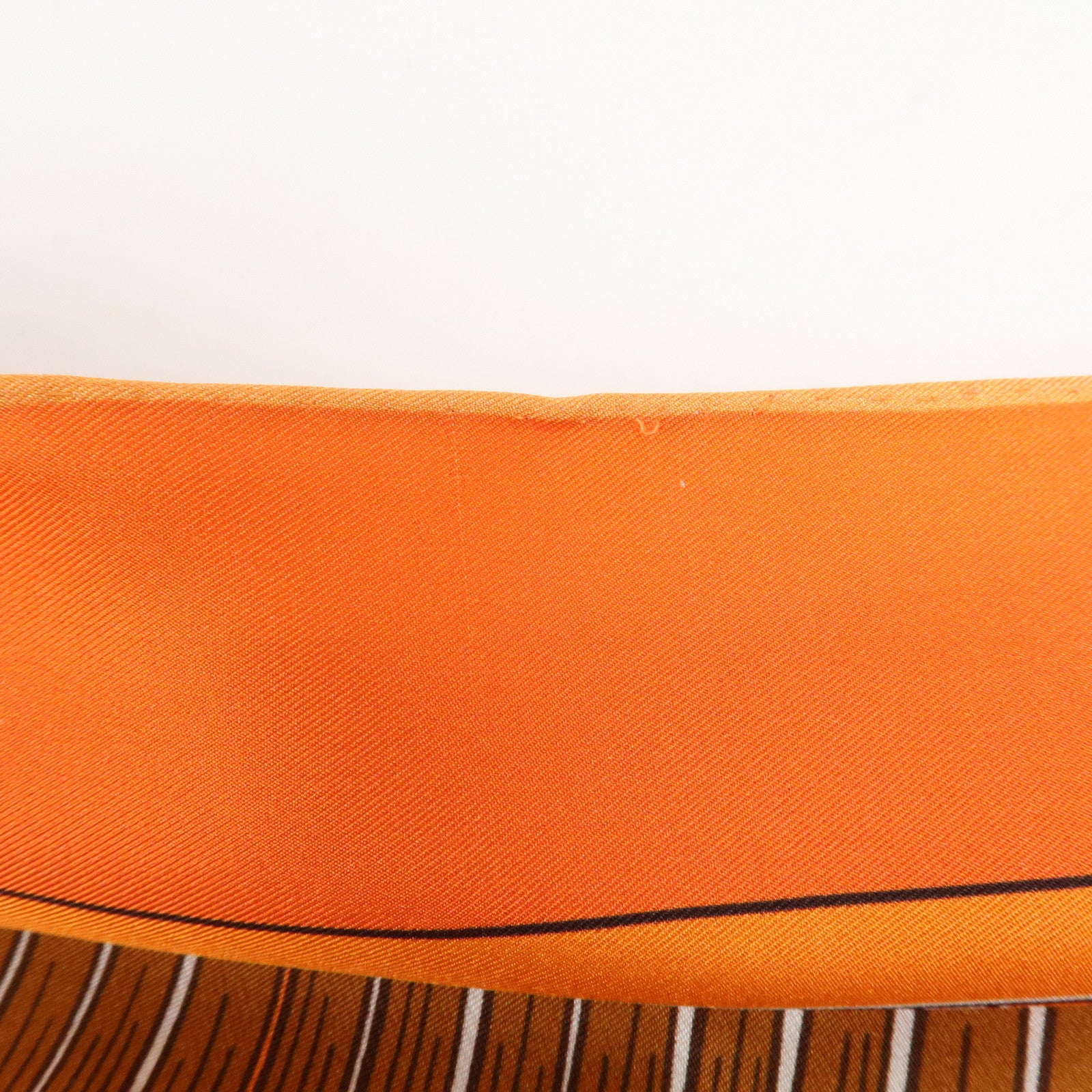 HERMES Carre 90 Silk 100% Scarf MASAN&MASAN Orange