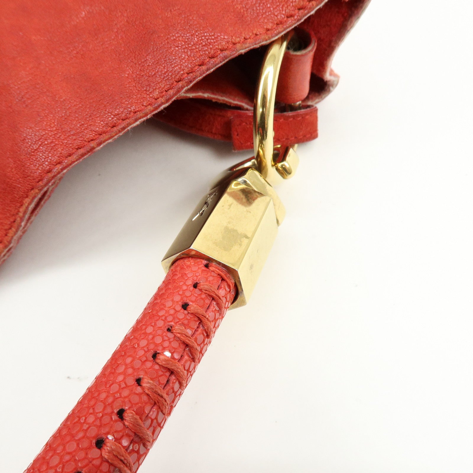 Saint Laurent Paris Roadie Leather Shoulder Bag Red 228840