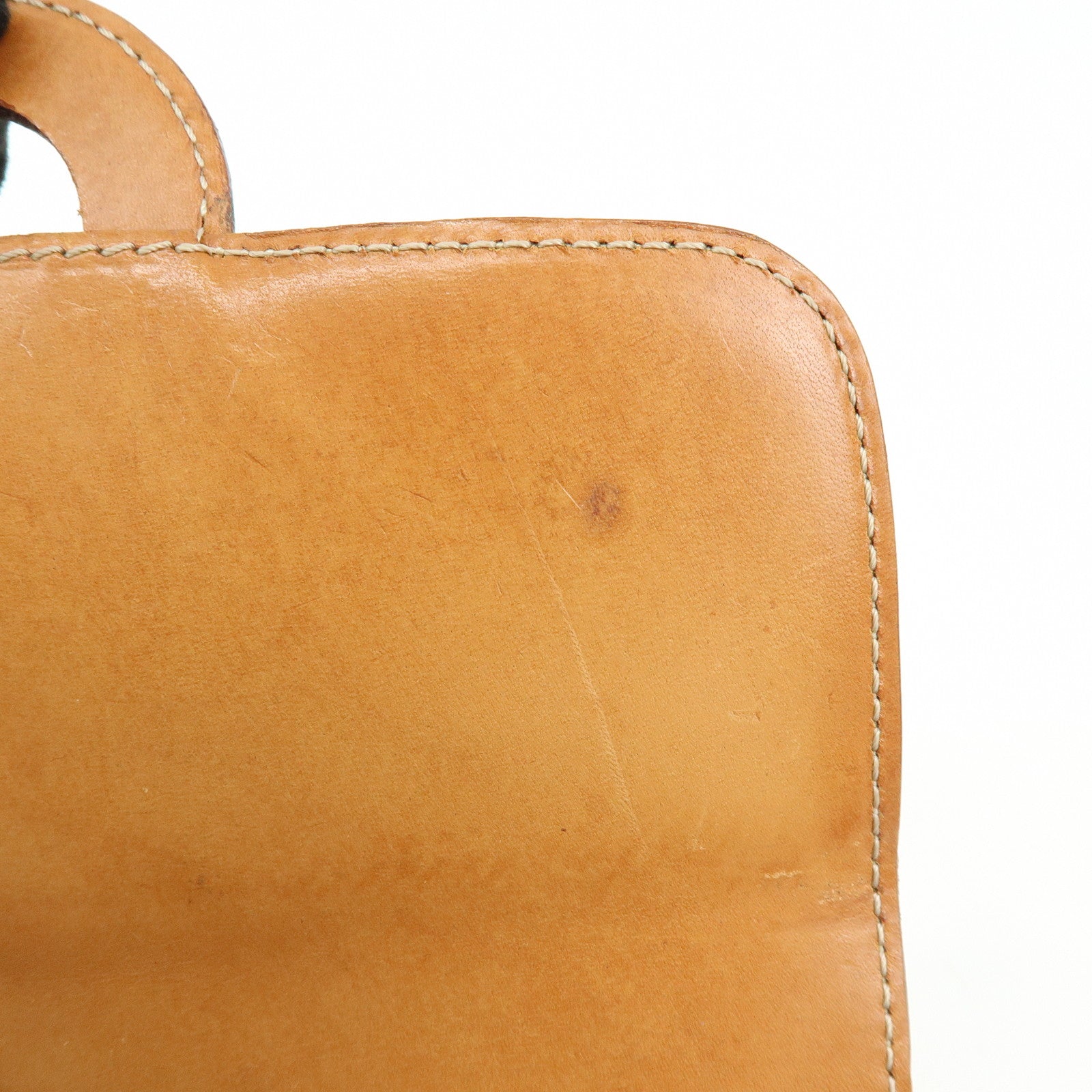 CELINE Macadam PVC Leather Shoulder Bag Crossbody Bag Beige