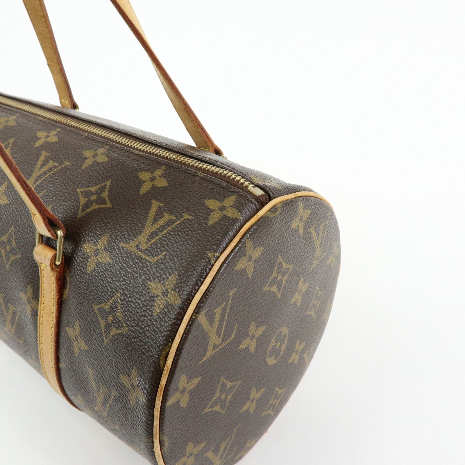 Louis Vuitton Monogram Papillon 30 Hand Bag Brown M51385