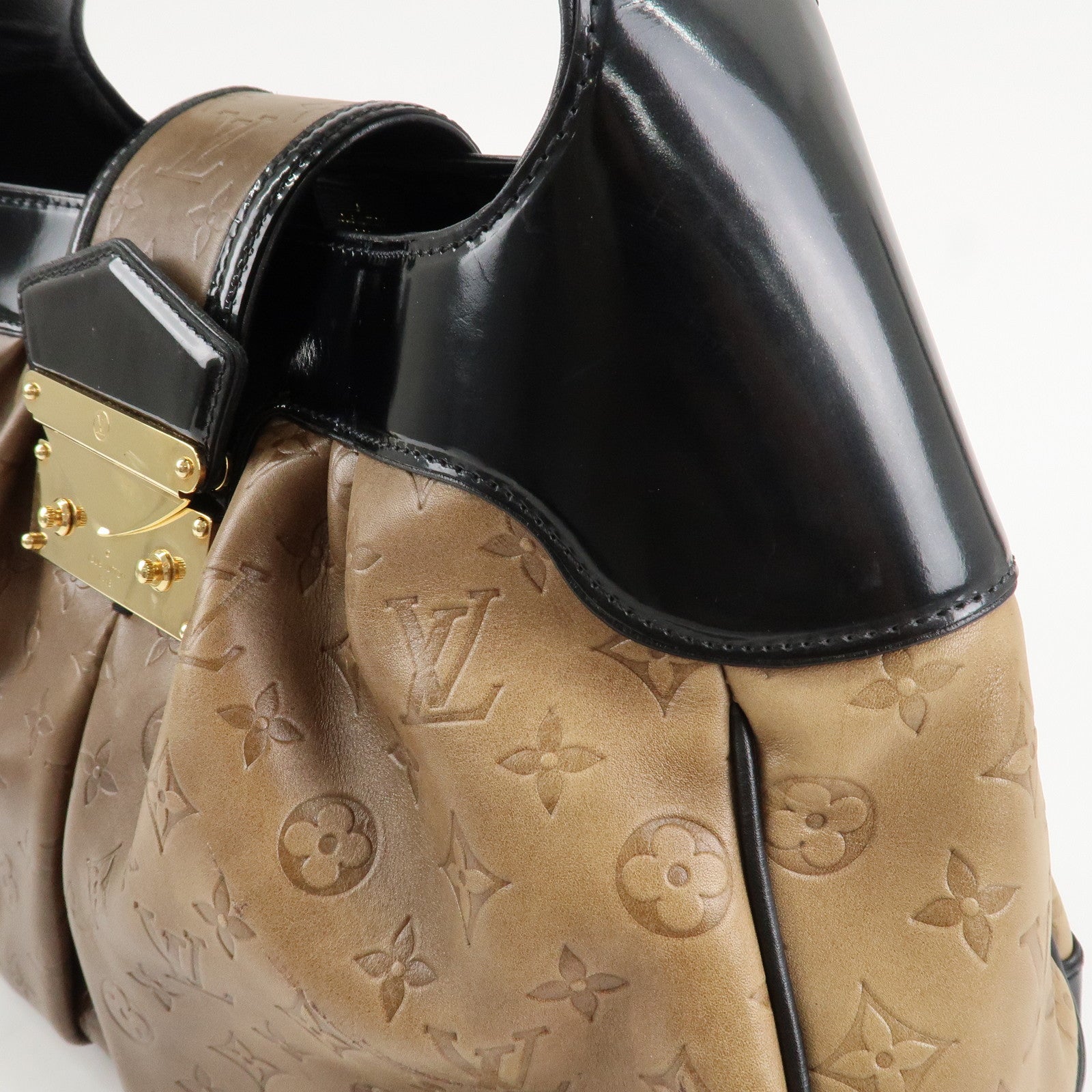 Louis Vuitton Monogram Patent Embossed Leather Shoulder Bag M95296 Used