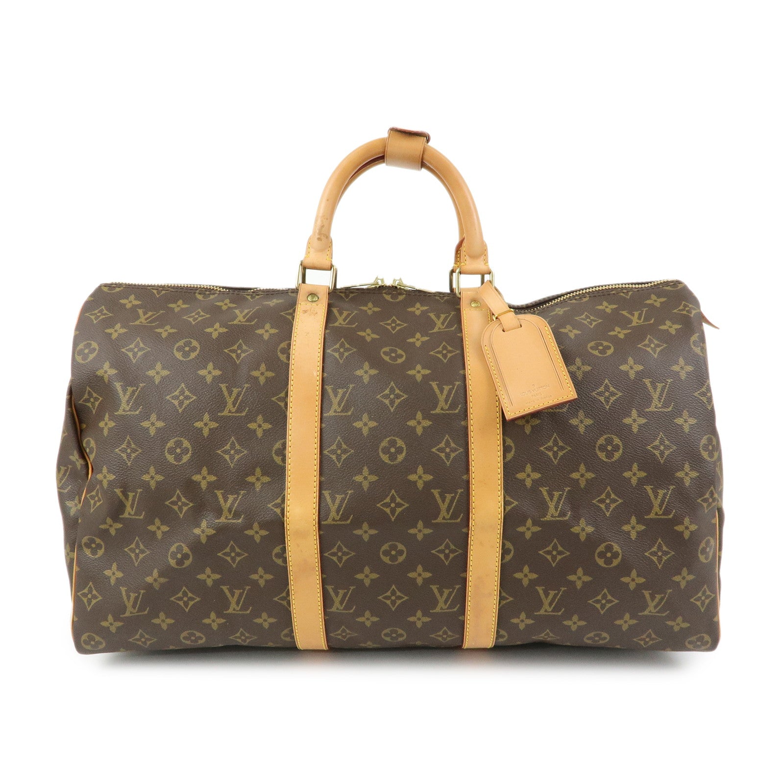 Louis Vuitton Monogram Keep All 50 Boston Bag Hand Bag Brown M41426