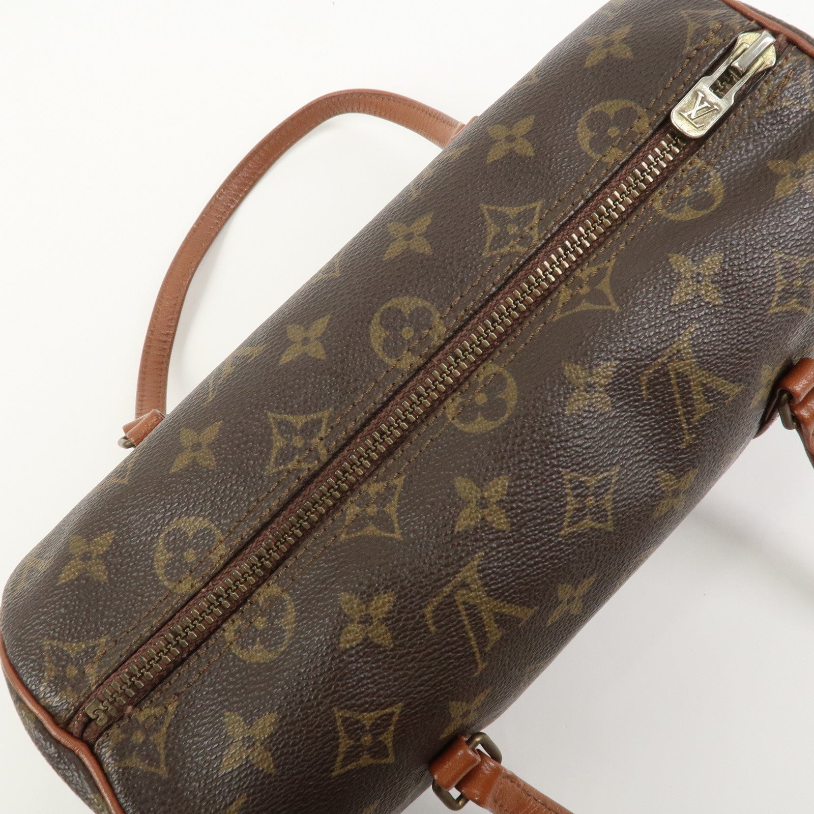 Louis Vuitton Monogram Papillon 26 Hand Bag Old Style Brown M51366