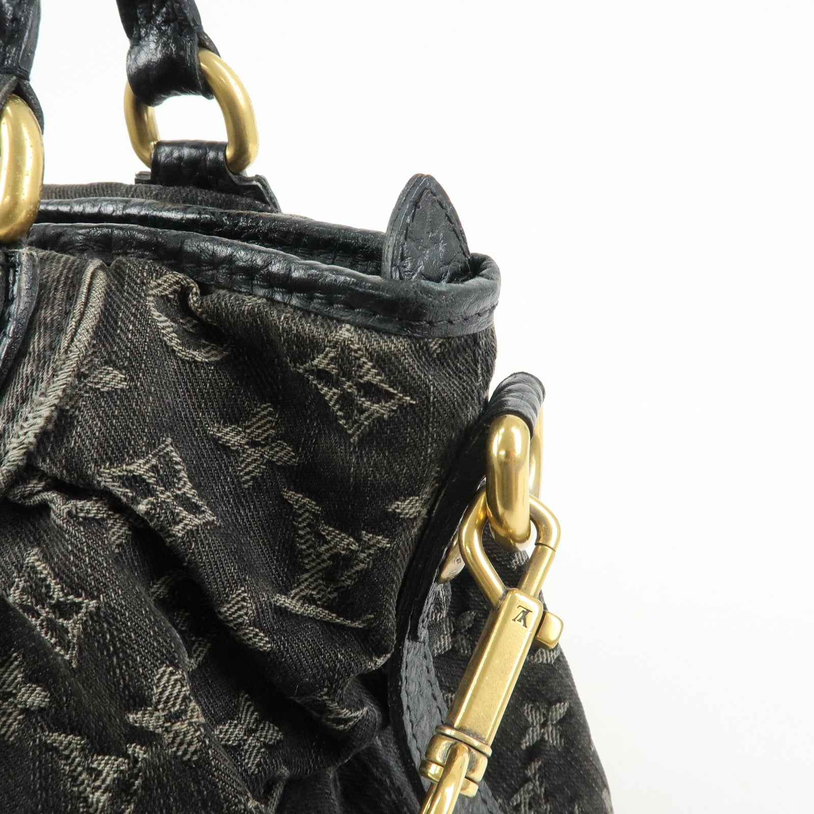 Louis Vuitton Monogram Denim Neo Cabby MM 2Way Bag Noir M95351