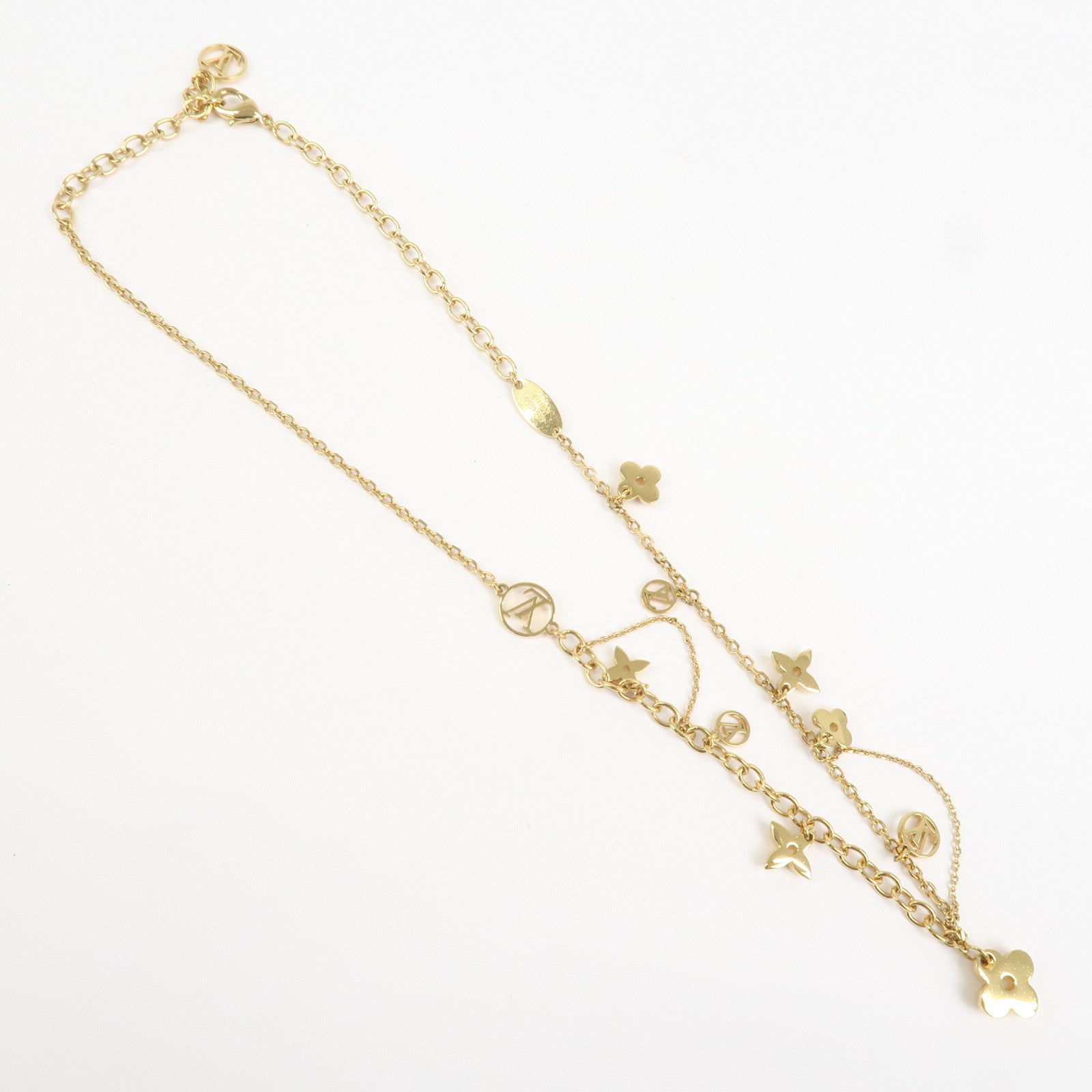 Louis Vuitton Blooming LV Circle Monogram Flower Necklace M90736