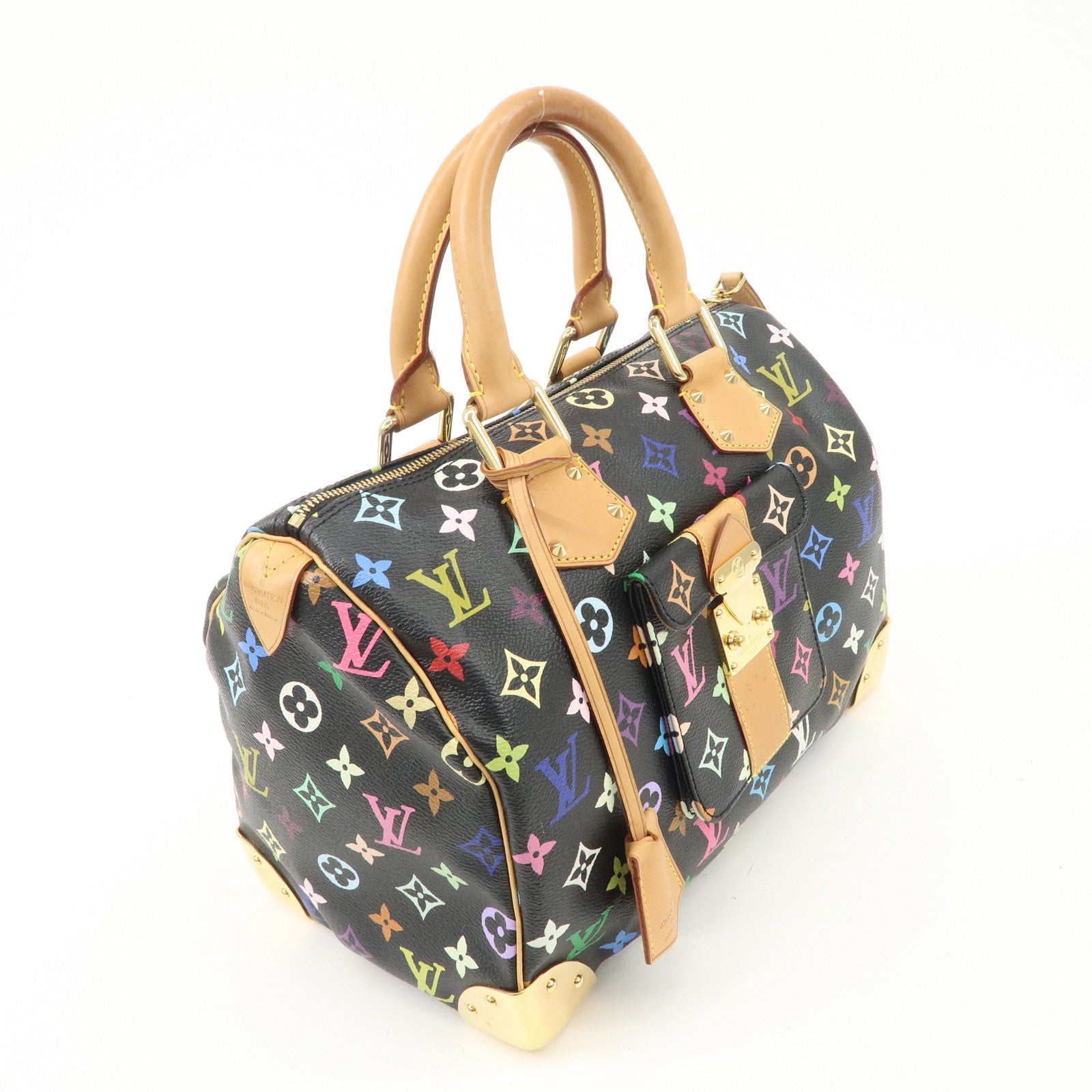 Louis Vuitton Monogram Multicolor Speedy 30 Hand Bag M92642 Used