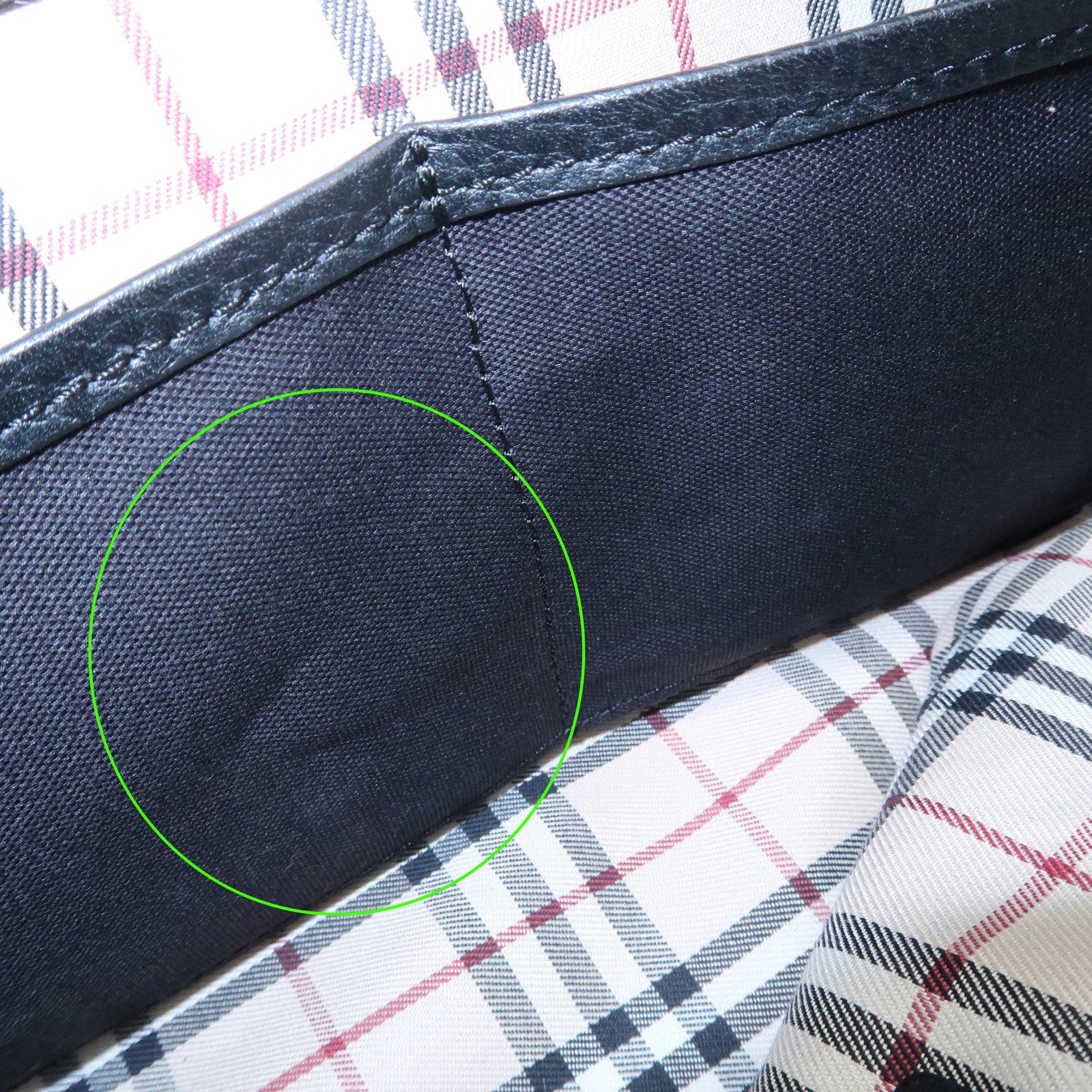 BURBERRY Leather Shoulder Bag Nova Plaid Black