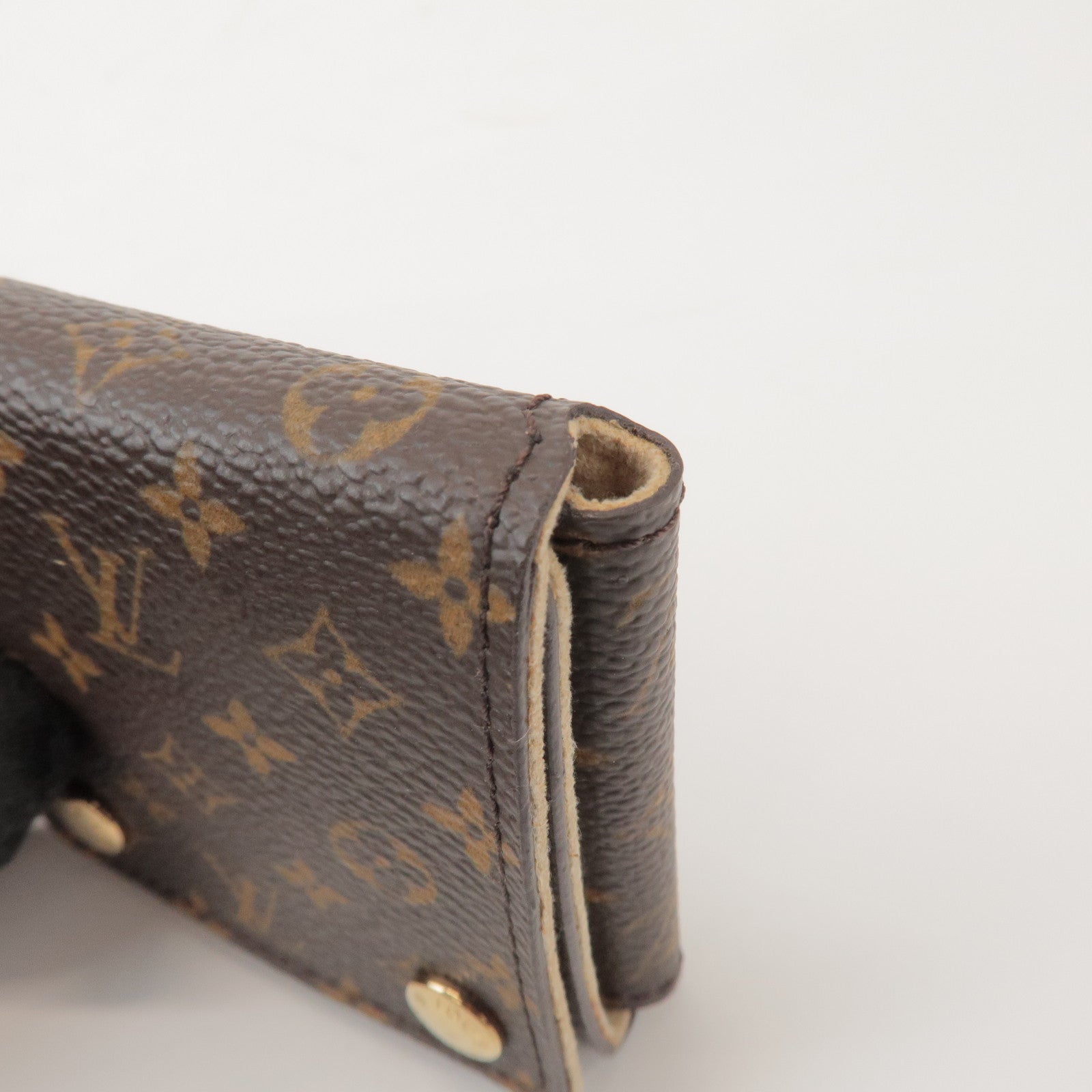 Louis Vuitton Monogram Set of 2 Necklace Case Jewelry Case Brown