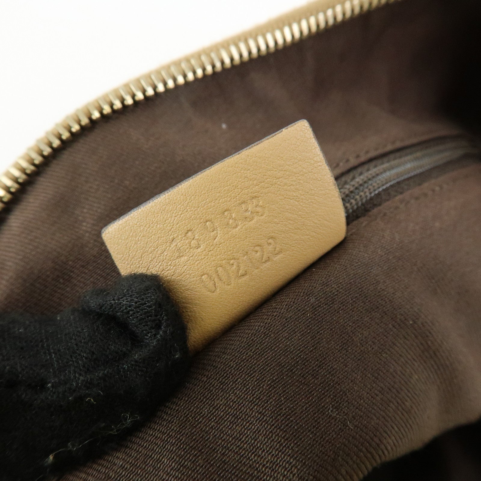 GUCCI Abbey GG Canvas Leather Shoulder Bag Hand Bag Brown 189833