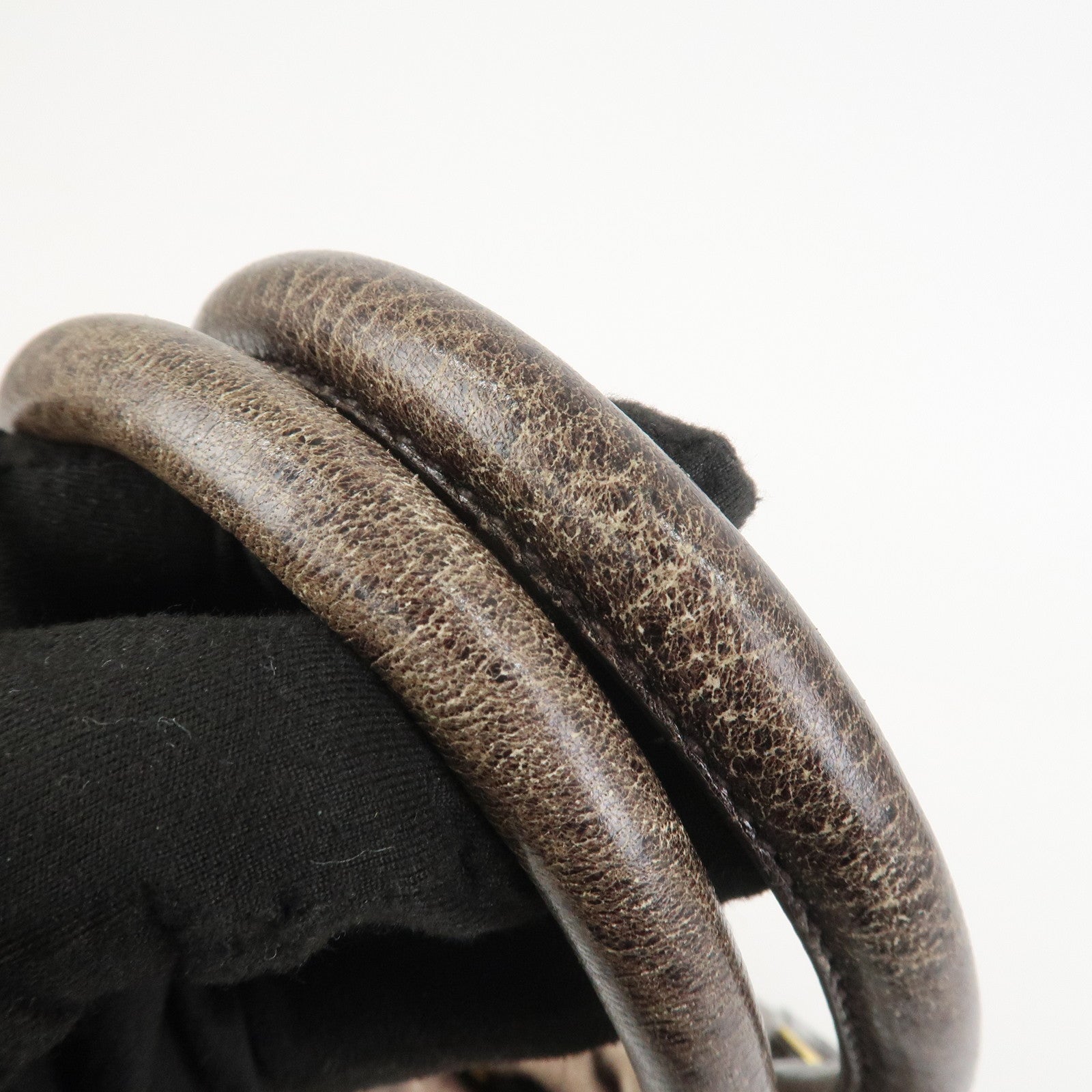 PRADA Leather 2Way Bag Hand Bag Shoulder Bag Brown