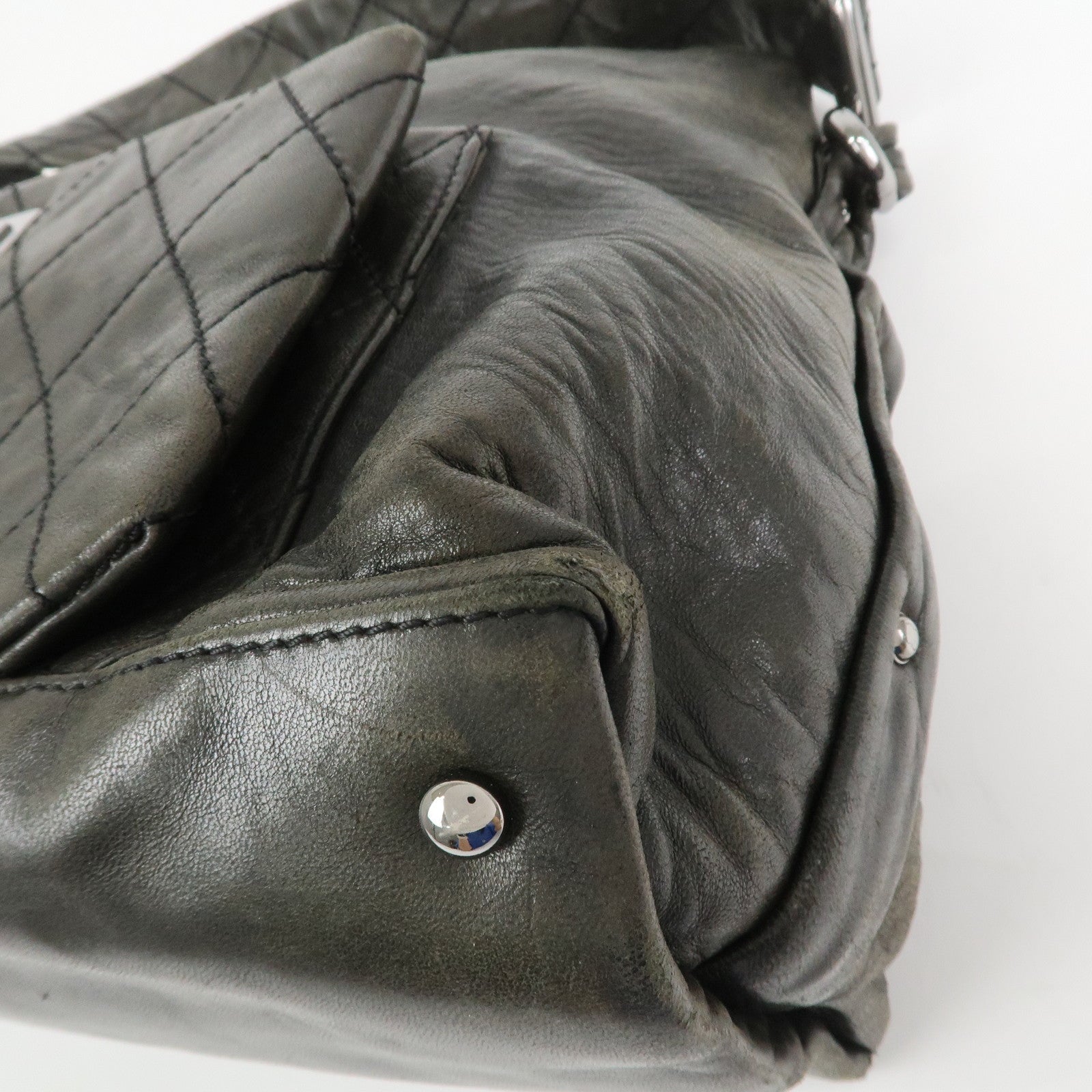 CHANEL Matelasse COCO Mark Leather Shoulder Bag Hand Bag Black