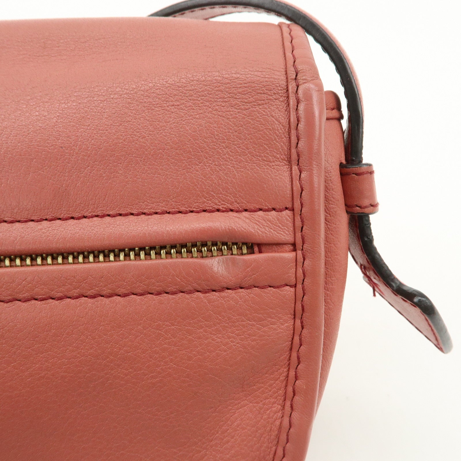 LOEWE Heritage Leather Shoulder Bag Crossbody Bag Pink