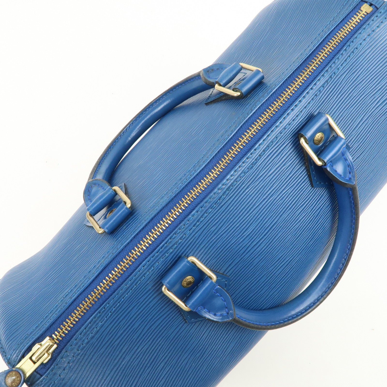 Louis Vuitton Epi Speedy 30 Hand Bag Boston Bag Toledo Blue M43005
