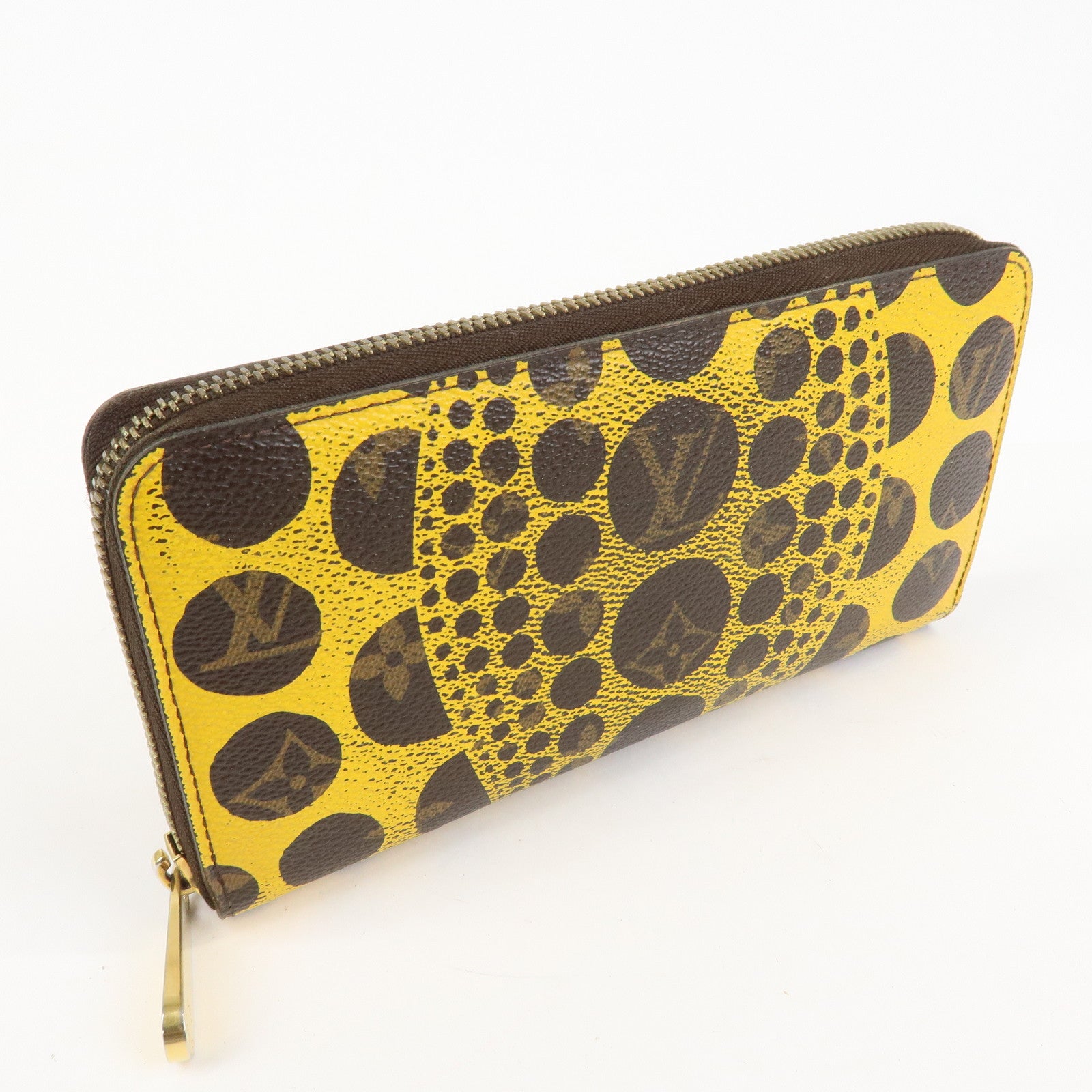 Louis Vuitton Monogram Zippy Wallet Pumpkin Dots Jaune M60449 Used