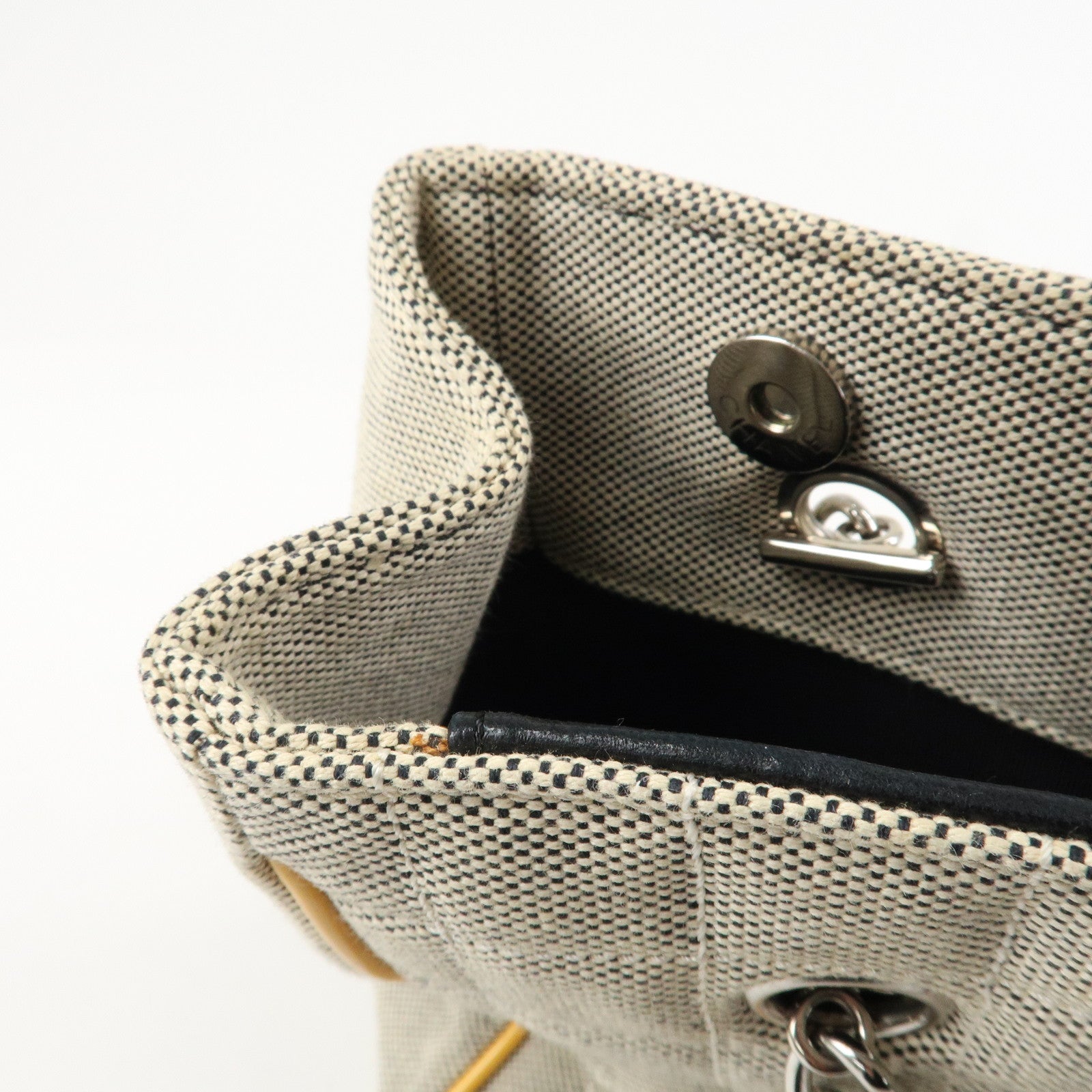 CHANEL Camelia No.5 Chocolate Bar Chain Shoulder Bag A31573 Used