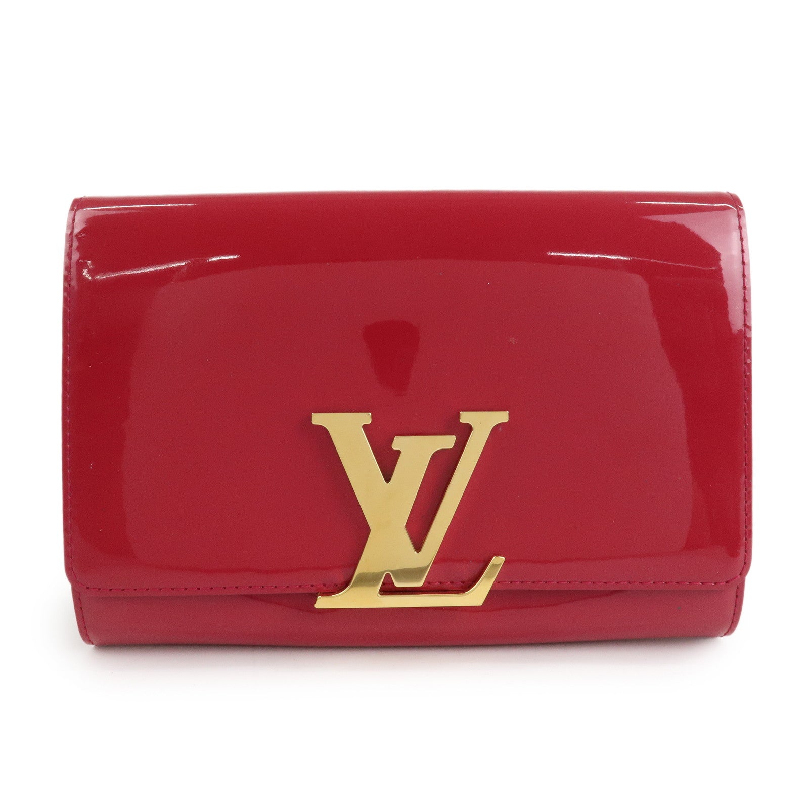 Louis Vuitton Vernis Leather Louise GM Clutch Bag Rose M61317 Used