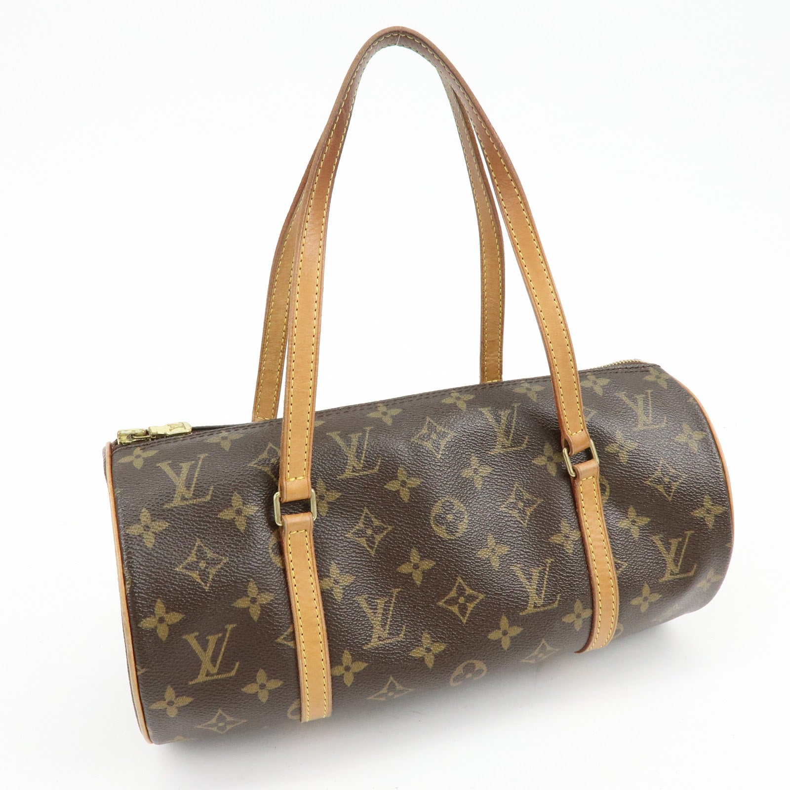 Louis Vuitton Monogram Papillon 30 Hand Bag Brown M51385