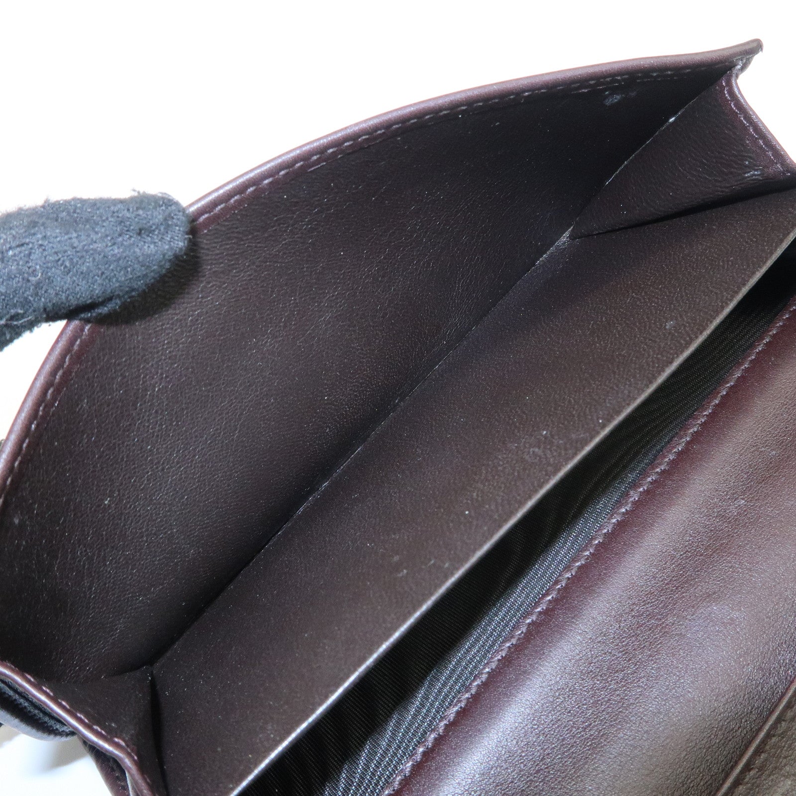 GUCCI Guccissima Leather W Hook Bi-Fold Long Wallet Brown 112715 Used