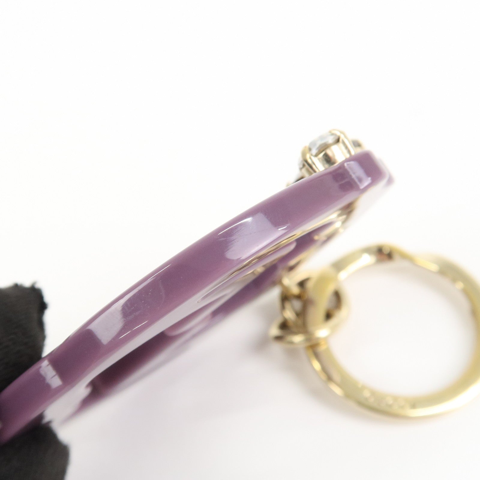 GUCCI Interlocking G Bijou Bag Charm Key Holder Purple 354359