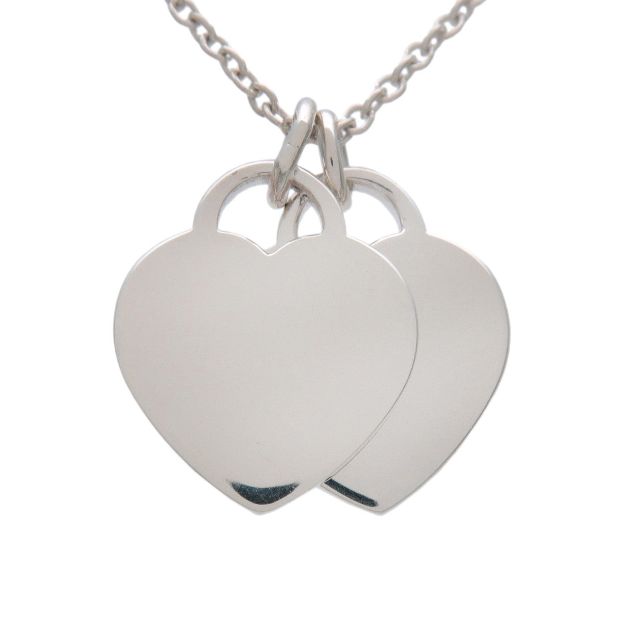 Tiffany & Co Return to Tiffany Double Heart Tag Necklace SV925 Blue